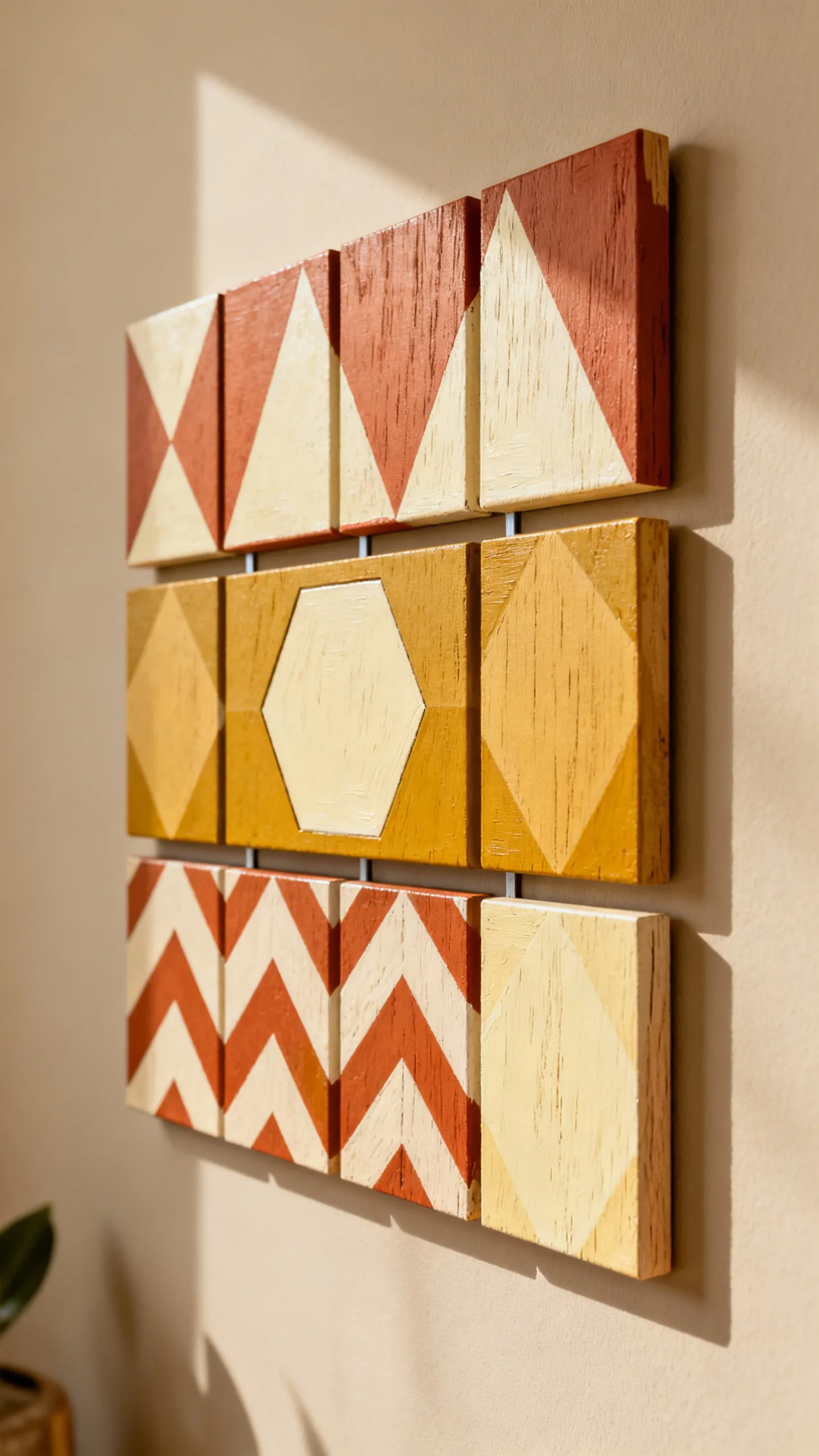 Build A Painted Wood Tile Grid
