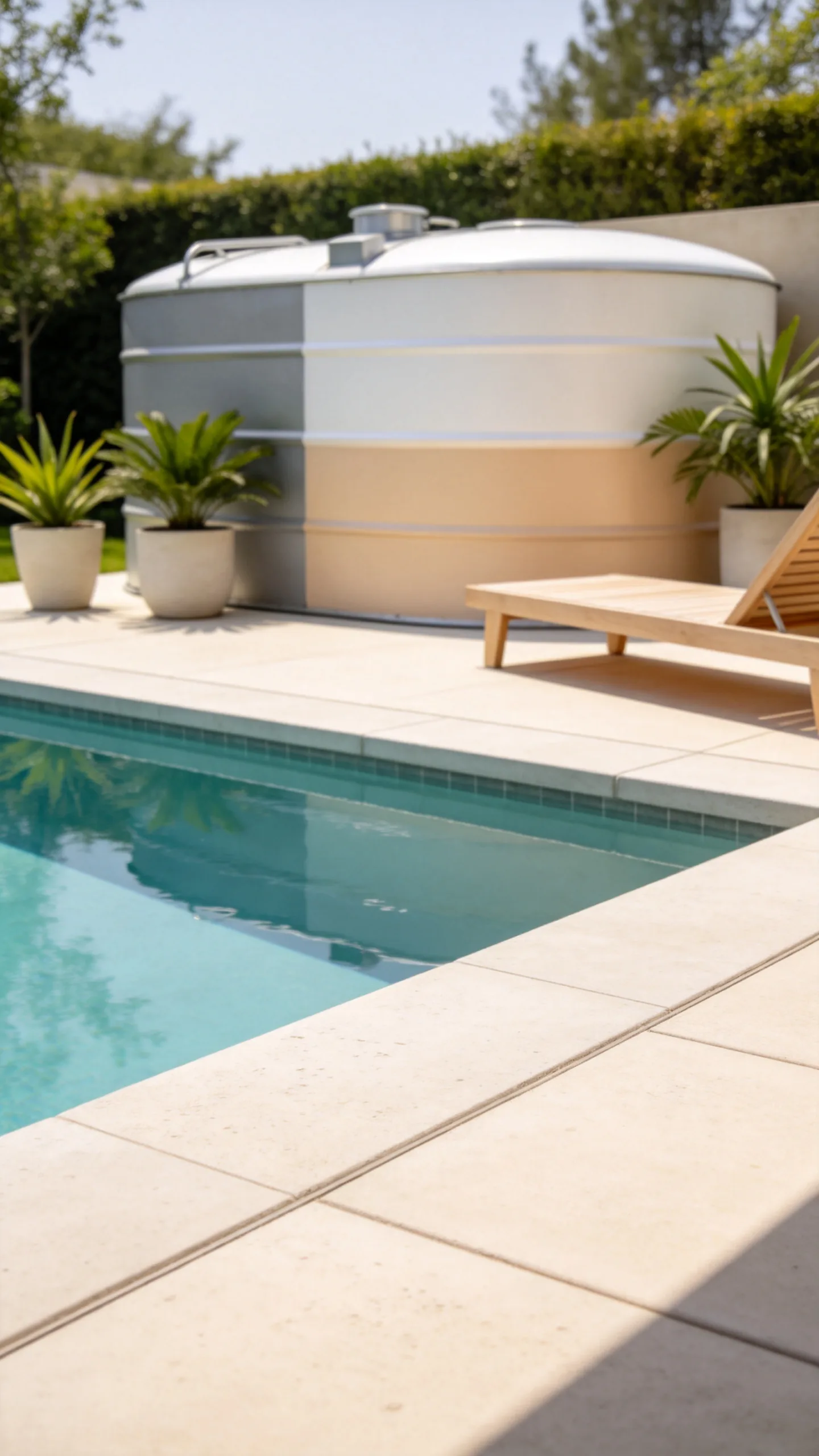 Neutral Modern Pool Setup