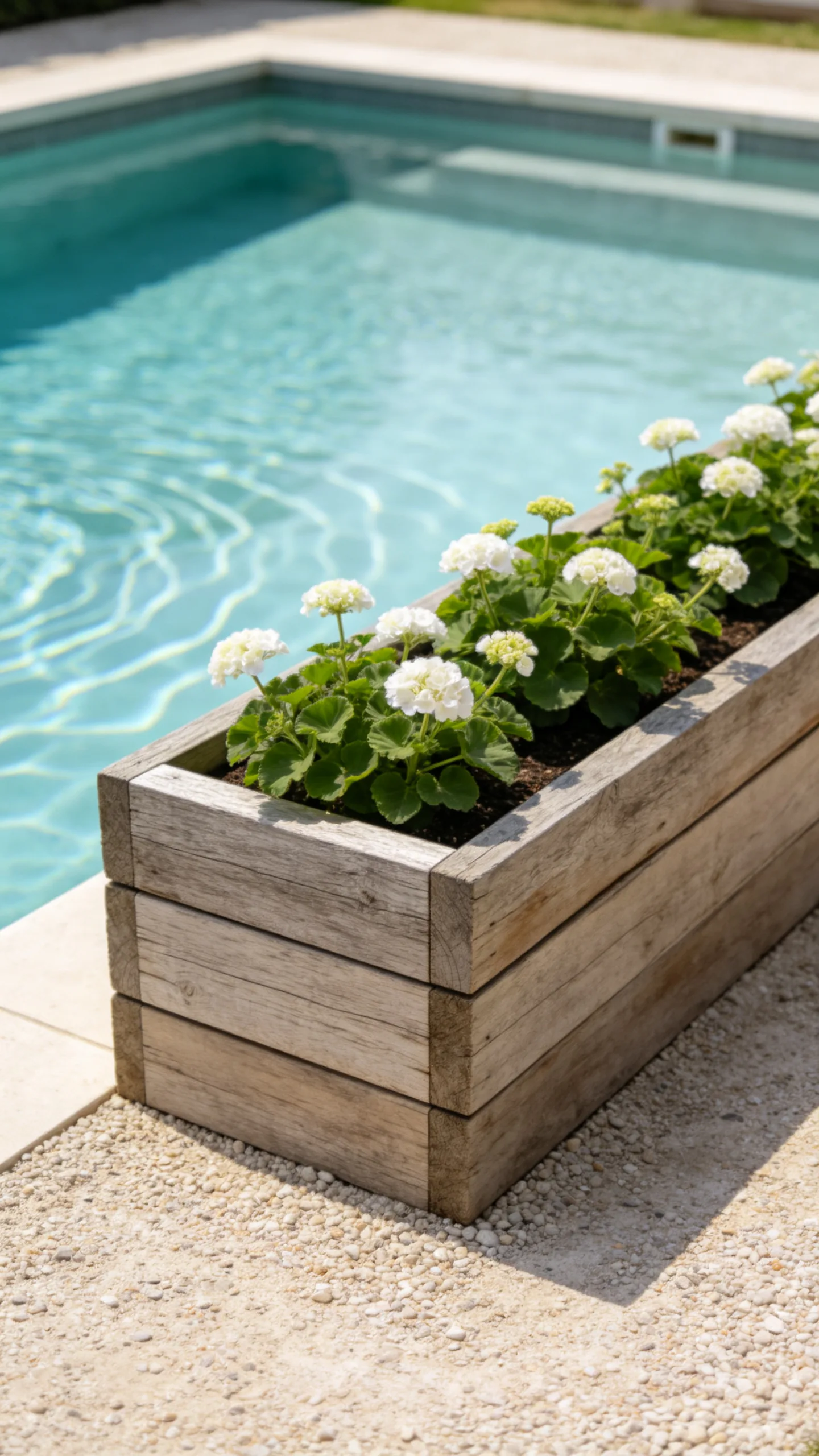 Raised Planter Beside the Pool