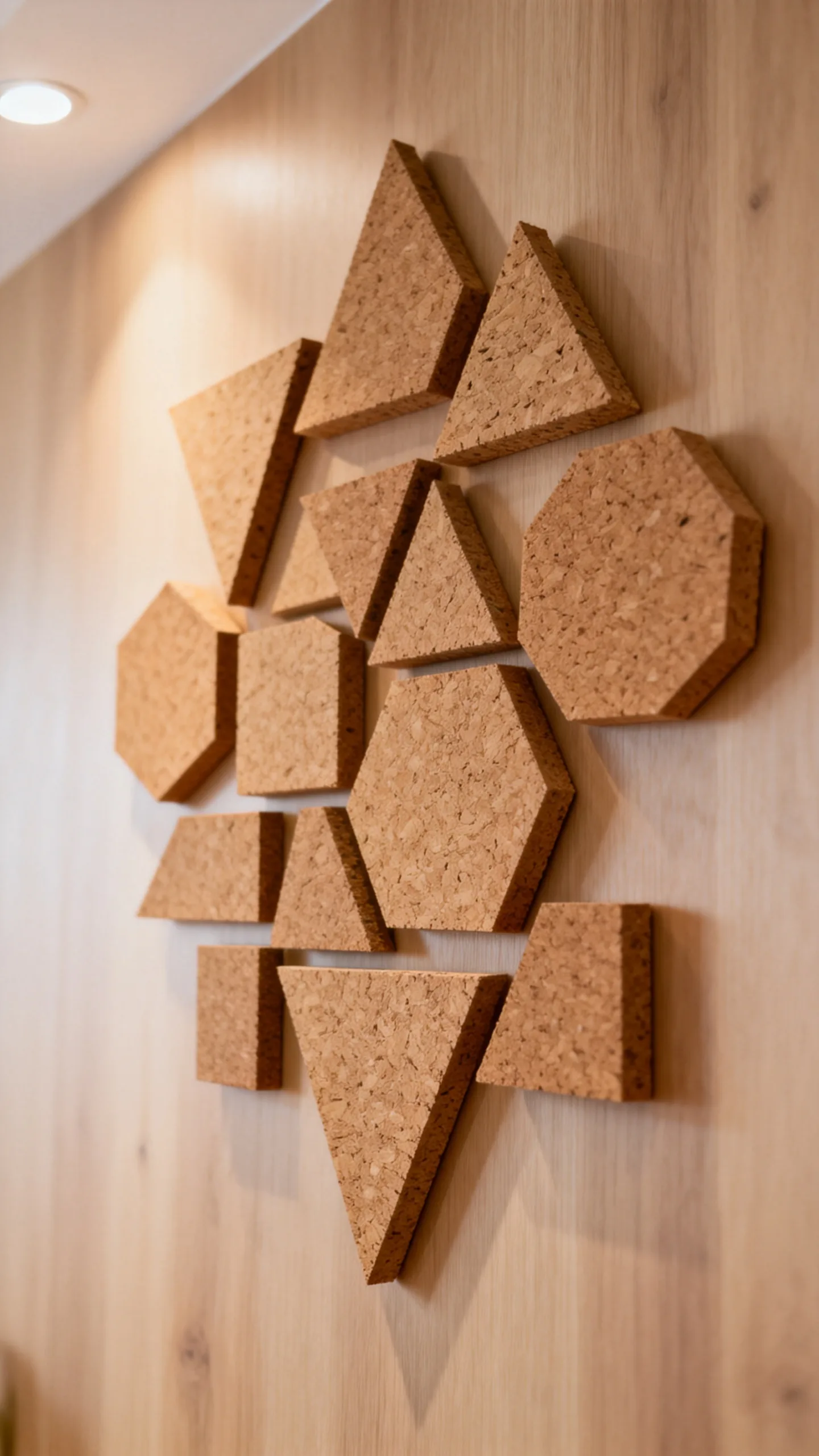 Cut Cork Tiles Into Geometric Art