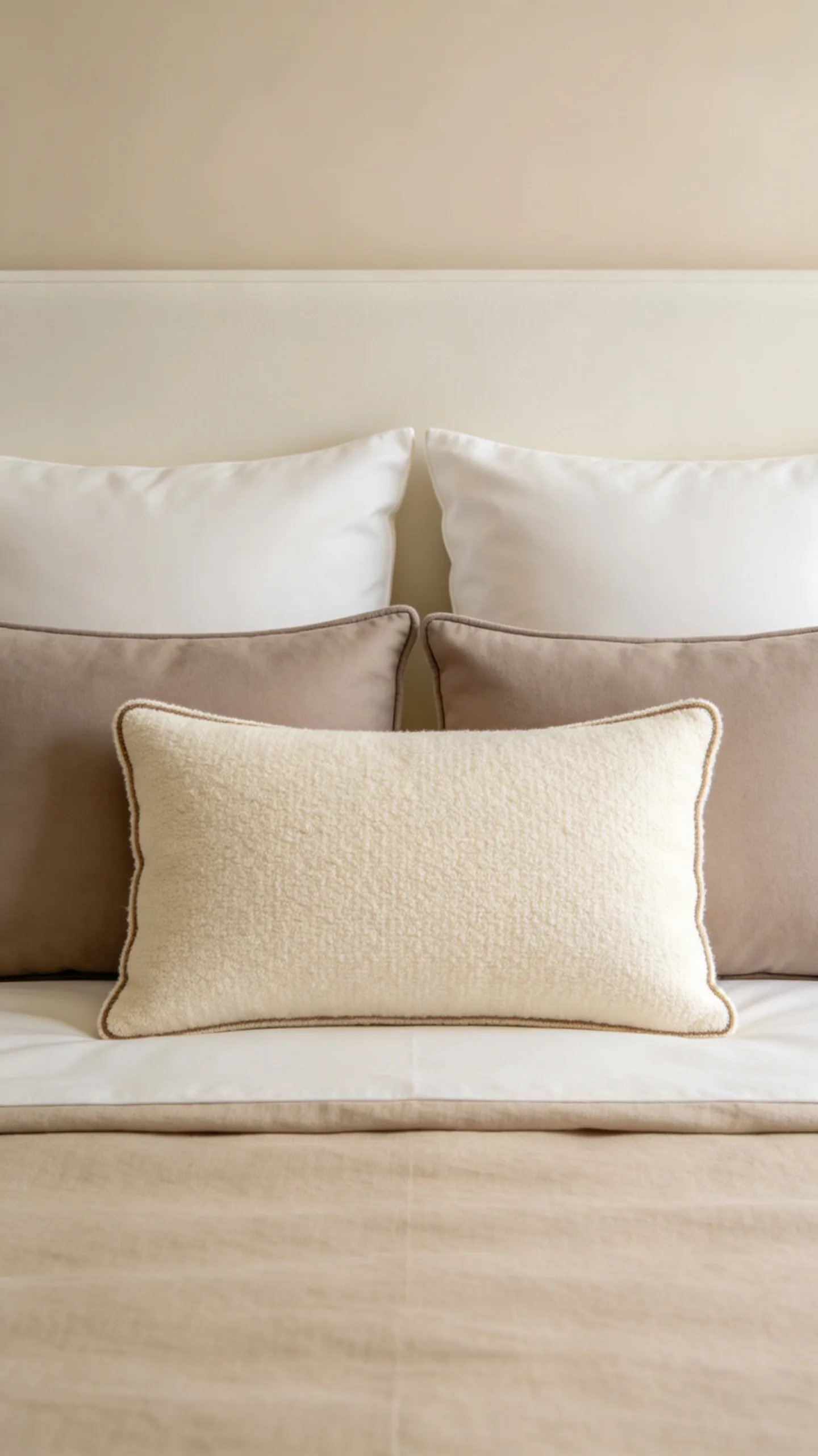 5. Build a Tonal Pillow Arrangement in Cream and Taupe