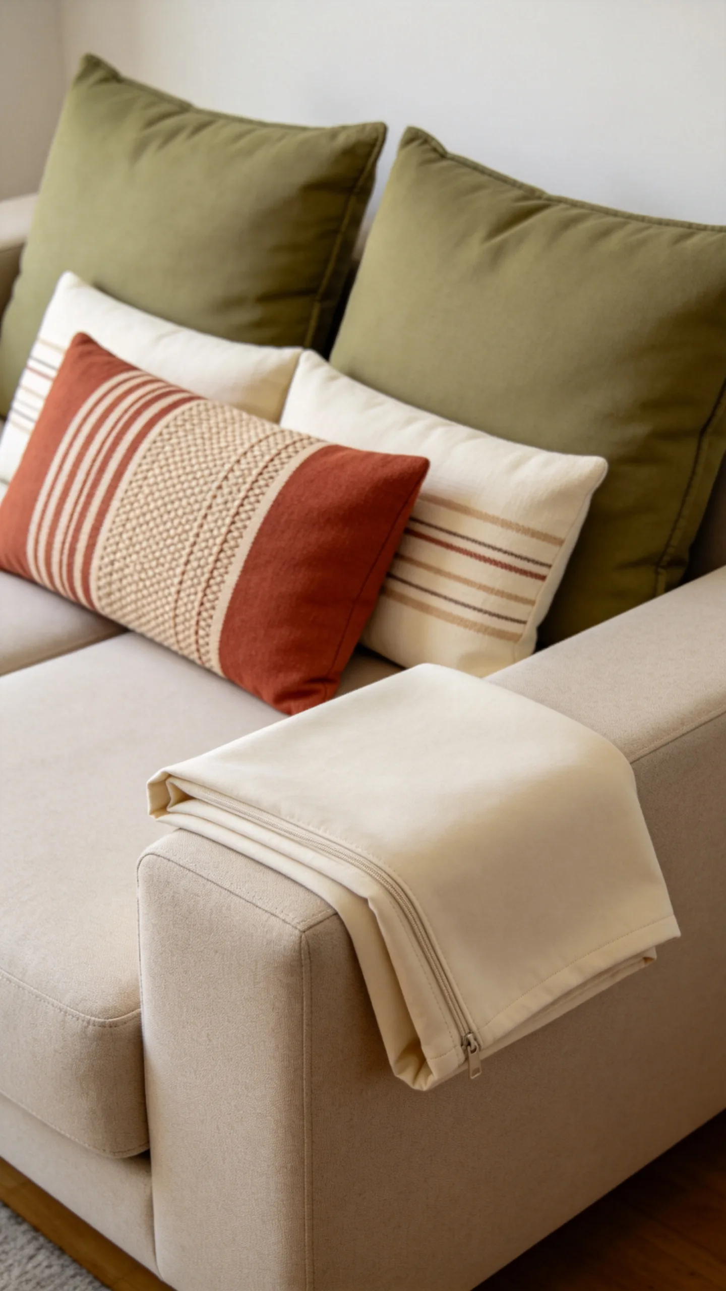 7. Add Color Through Washable Pillow Covers