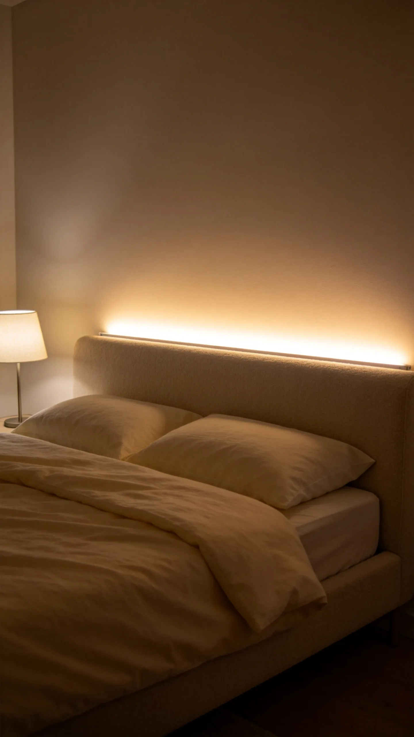 8. Tuck Hidden LED Lighting Behind the Headboard