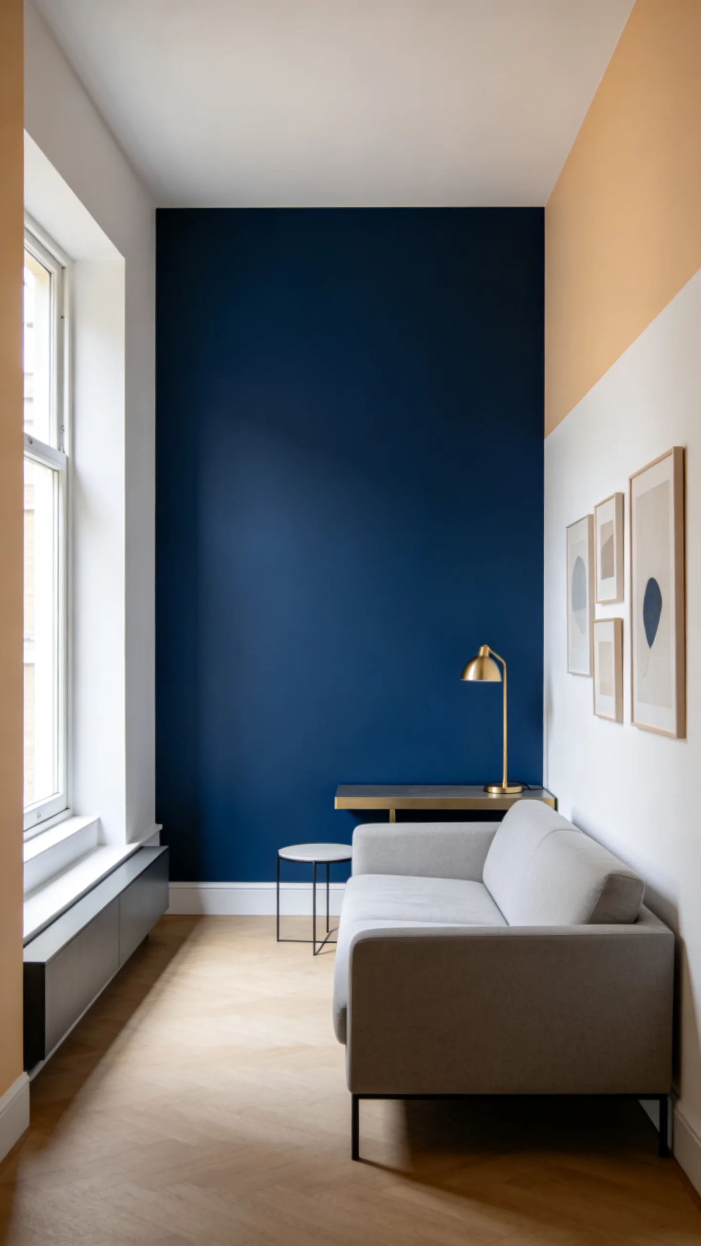 1. Paint One Deep Blue Focal Wall