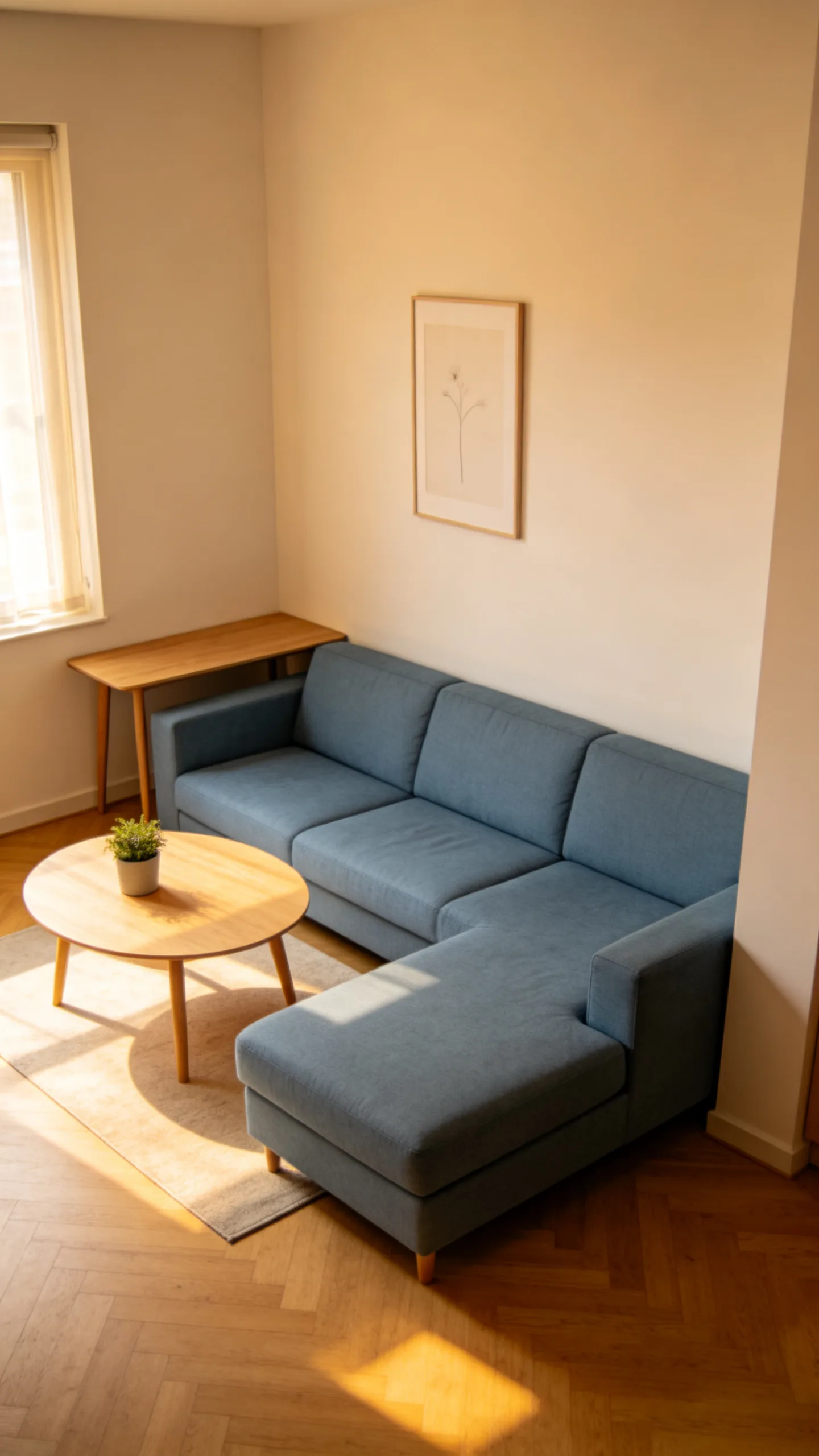 6. Add Blue Through a Compact Sectional