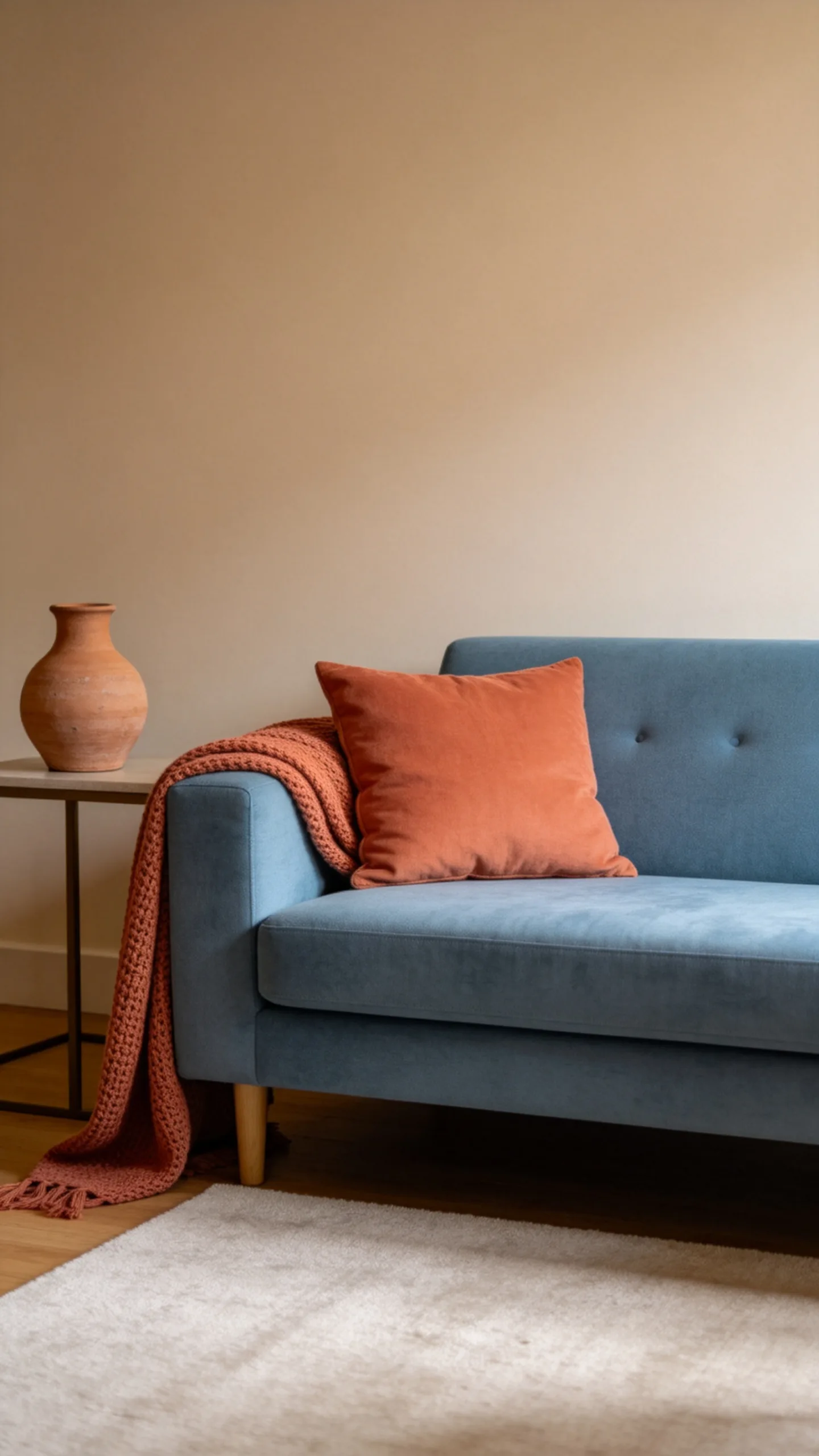 13. Try a Blue-and-Terracotta Accent Palette