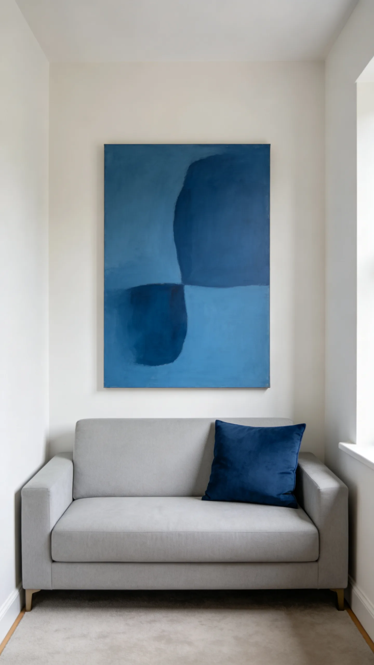 17. Hang Oversized Blue Artwork