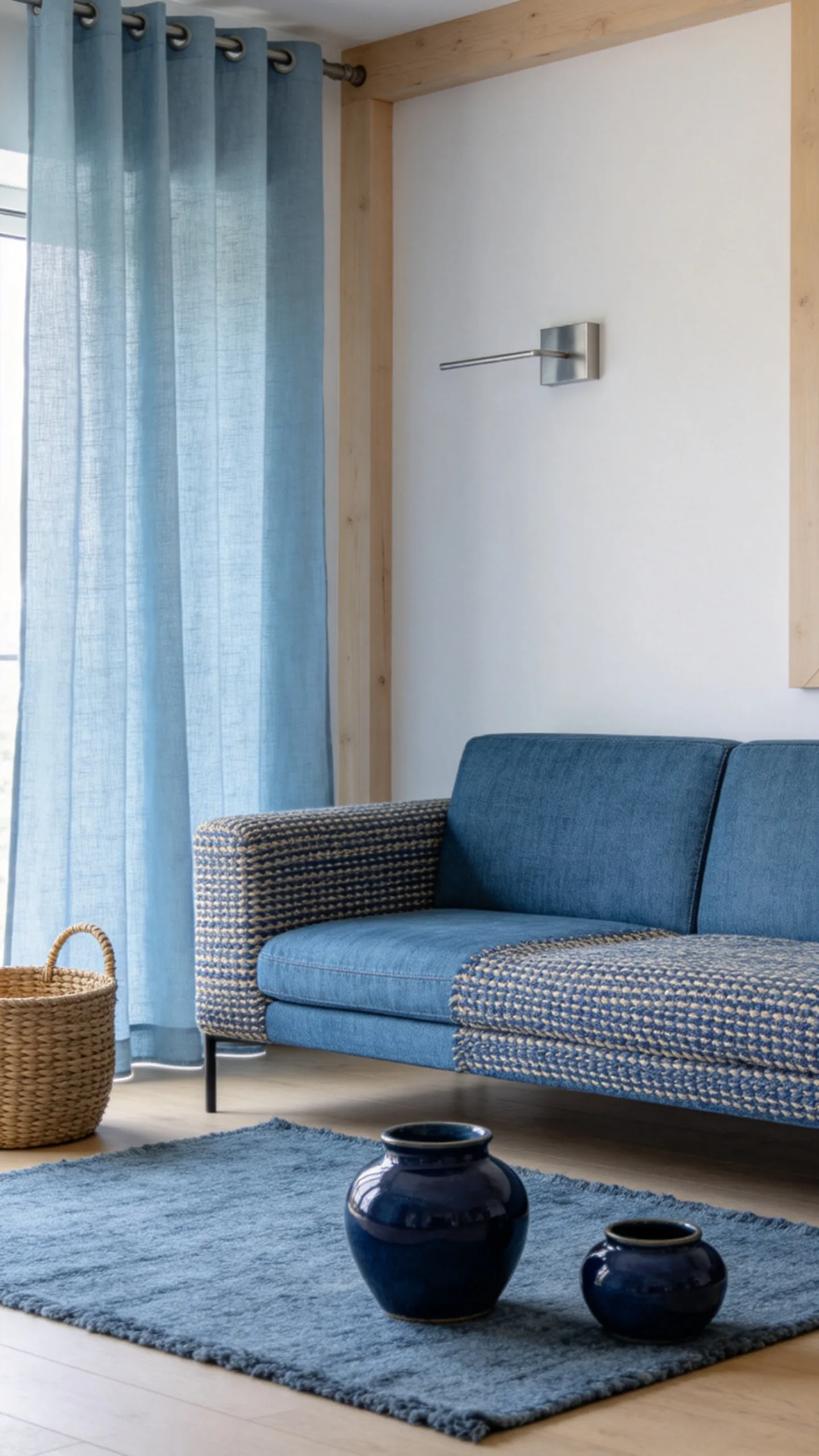 22. Build a Monochromatic Blue Living Room