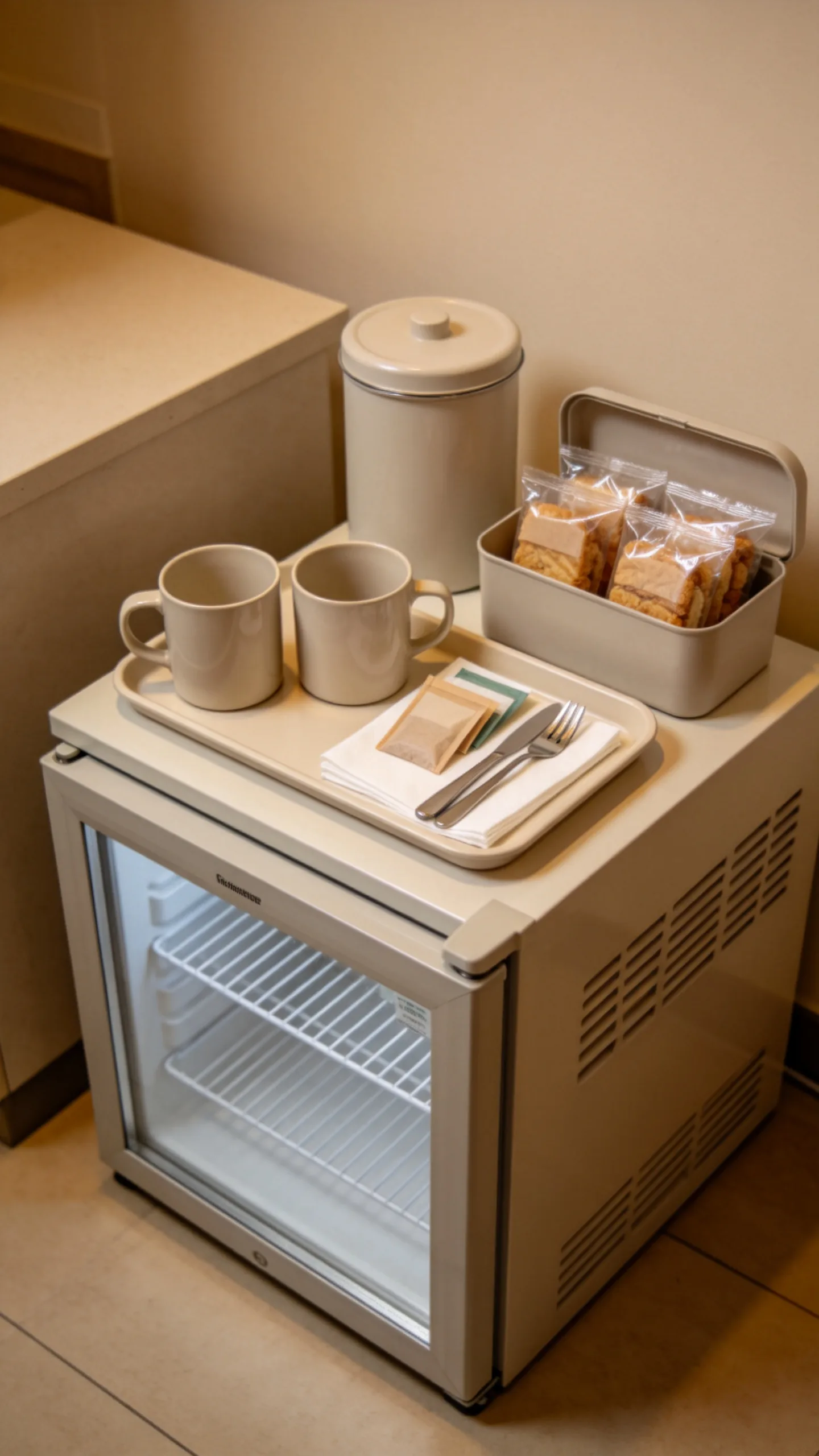 15. Build a Compact Coffee and Snack Corner
