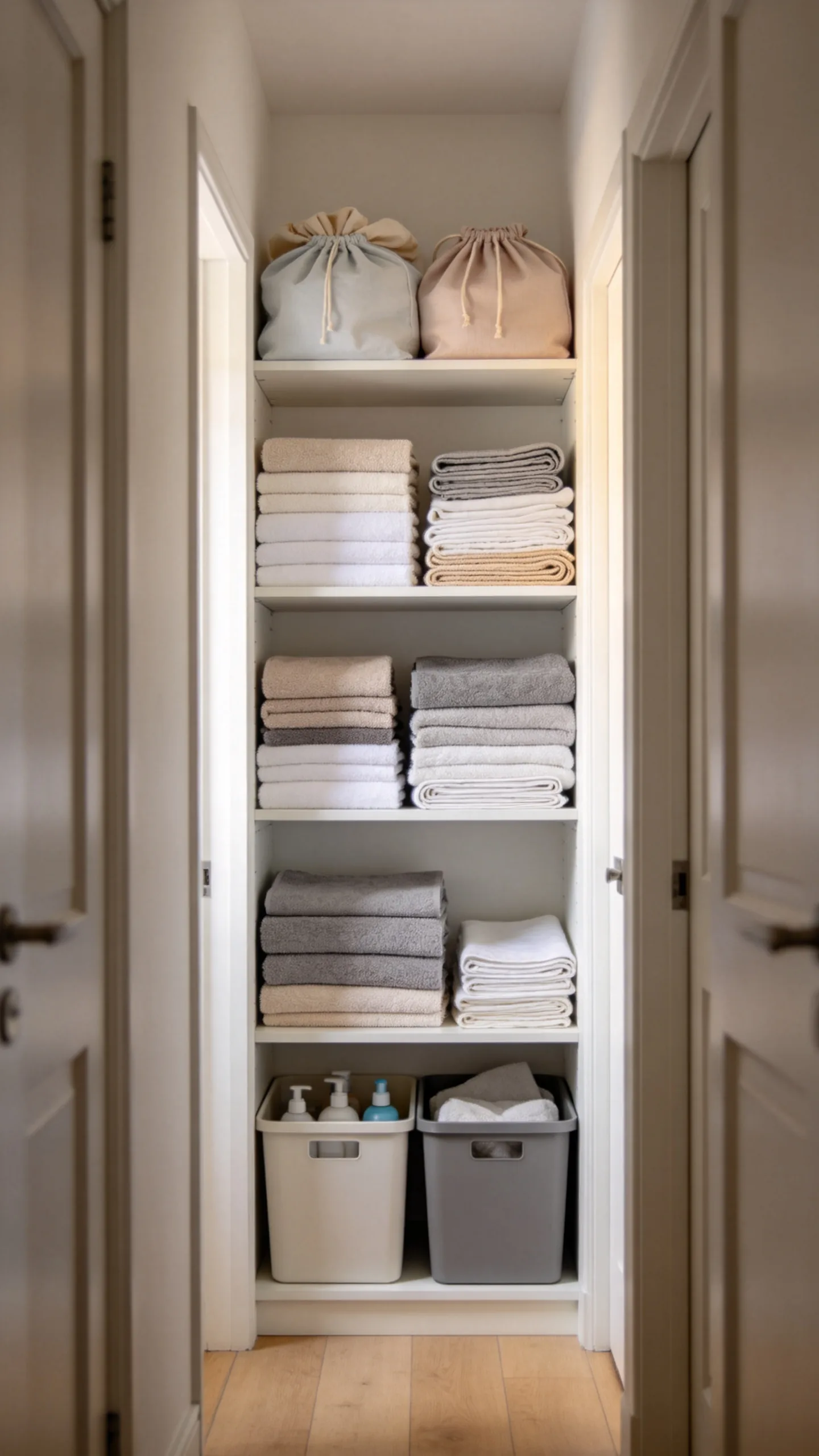 12. Reserve Eye-Level Shelves for Daily Linens