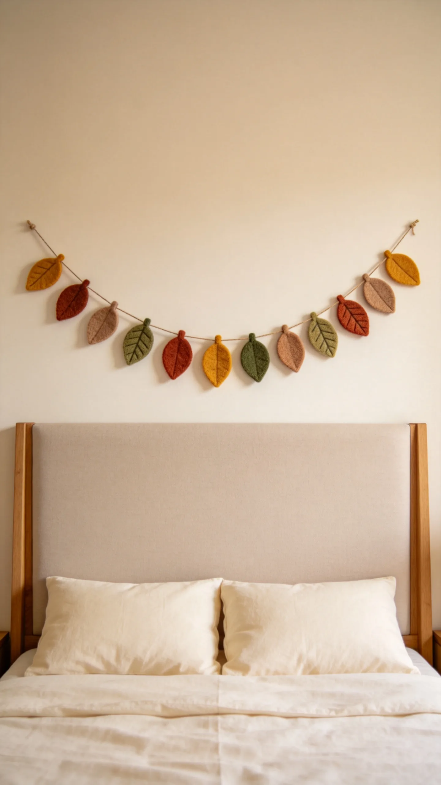 4. Create an Autumn Garland Above the Headboard