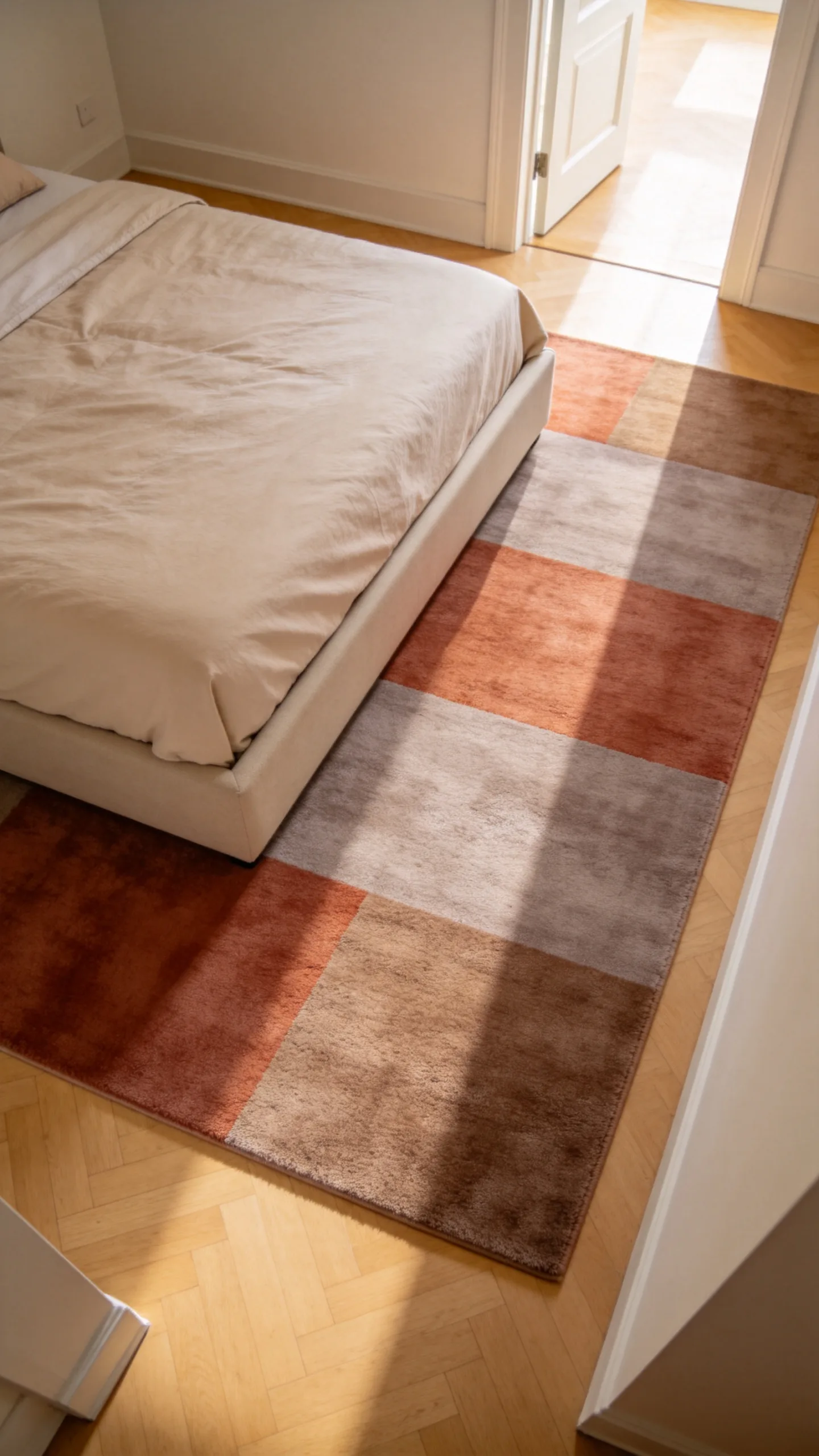 12. Add a Soft Rug Under the Bed