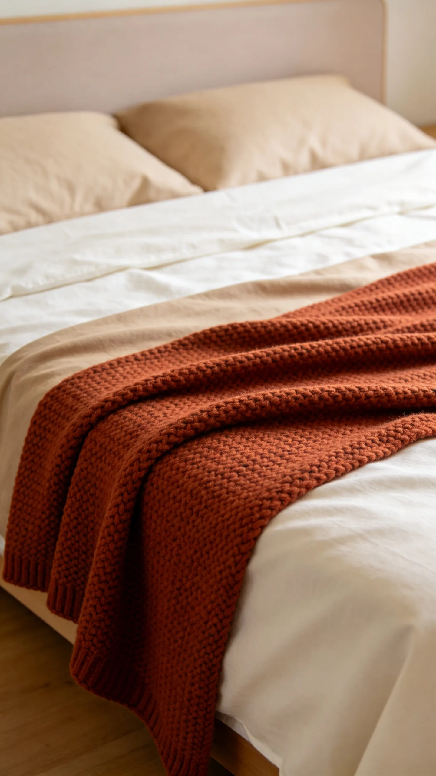 1. Layer a Rust Throw Across the Foot of the Bed