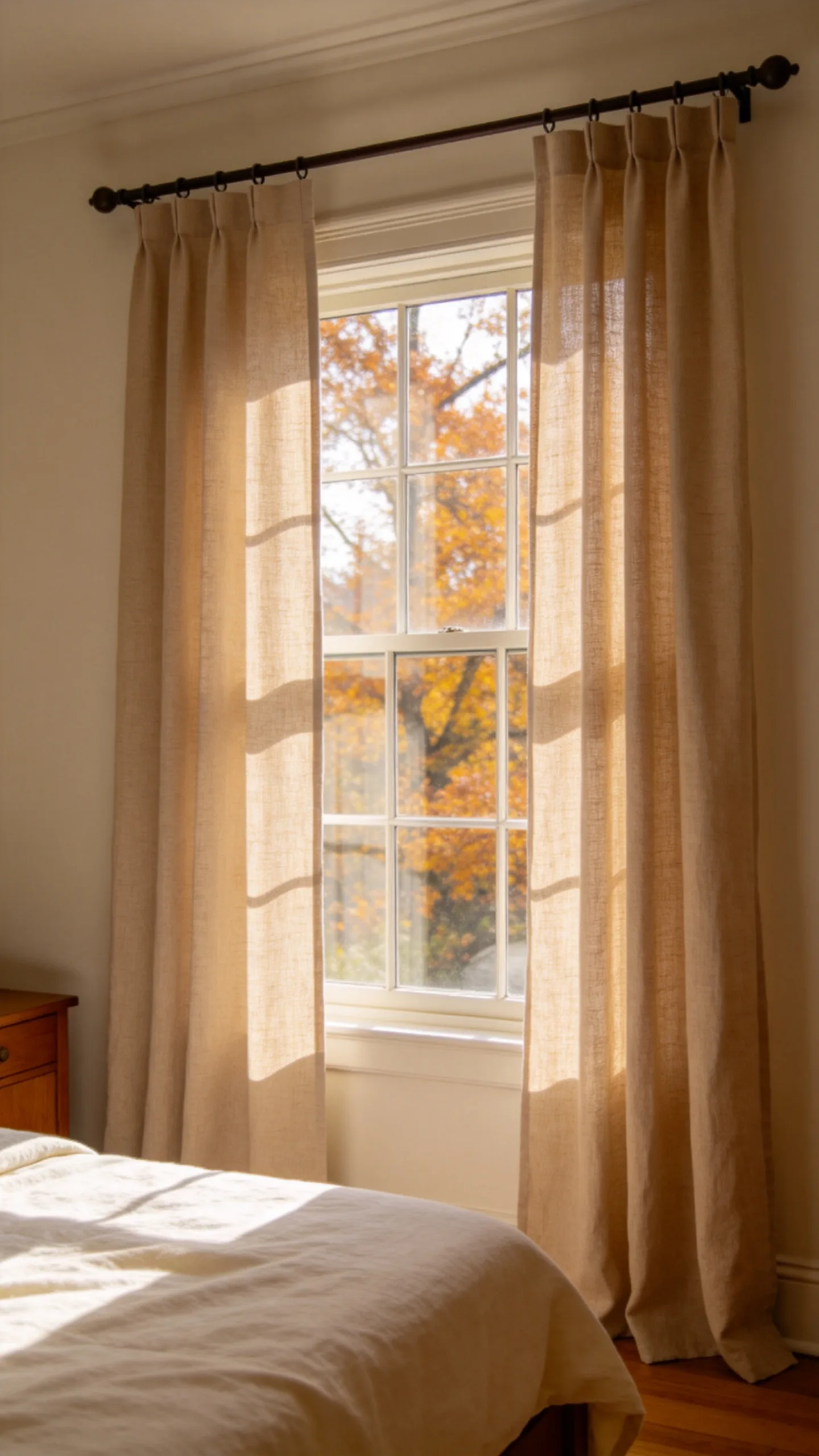 14. Dress the Windows With Warm Neutral Curtains