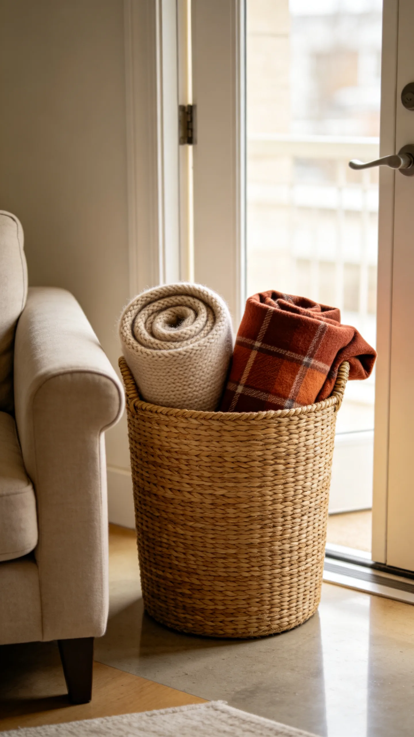 11. Fill a Basket With Extra Blankets