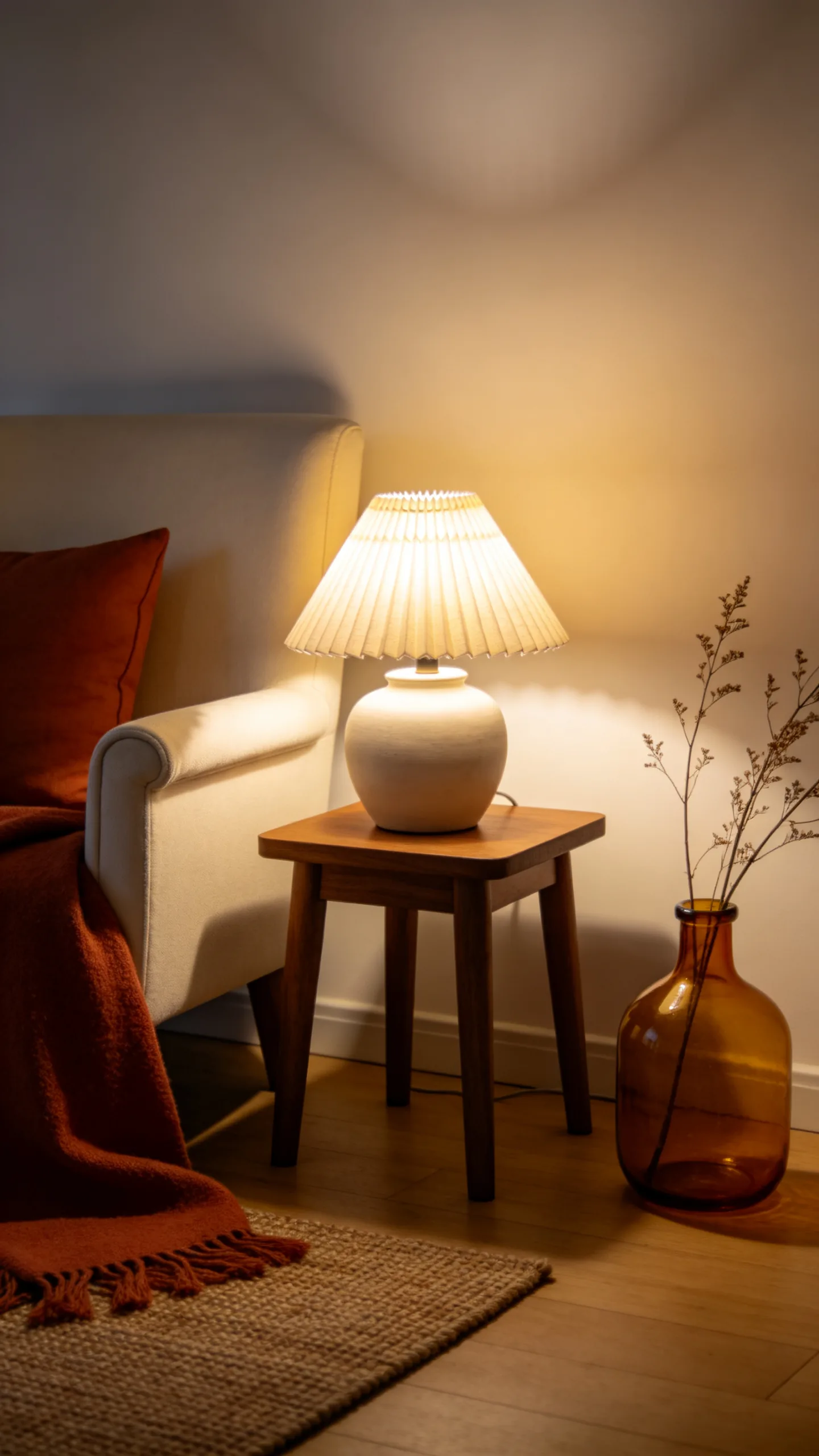 14. Add Soft Light With a Table Lamp