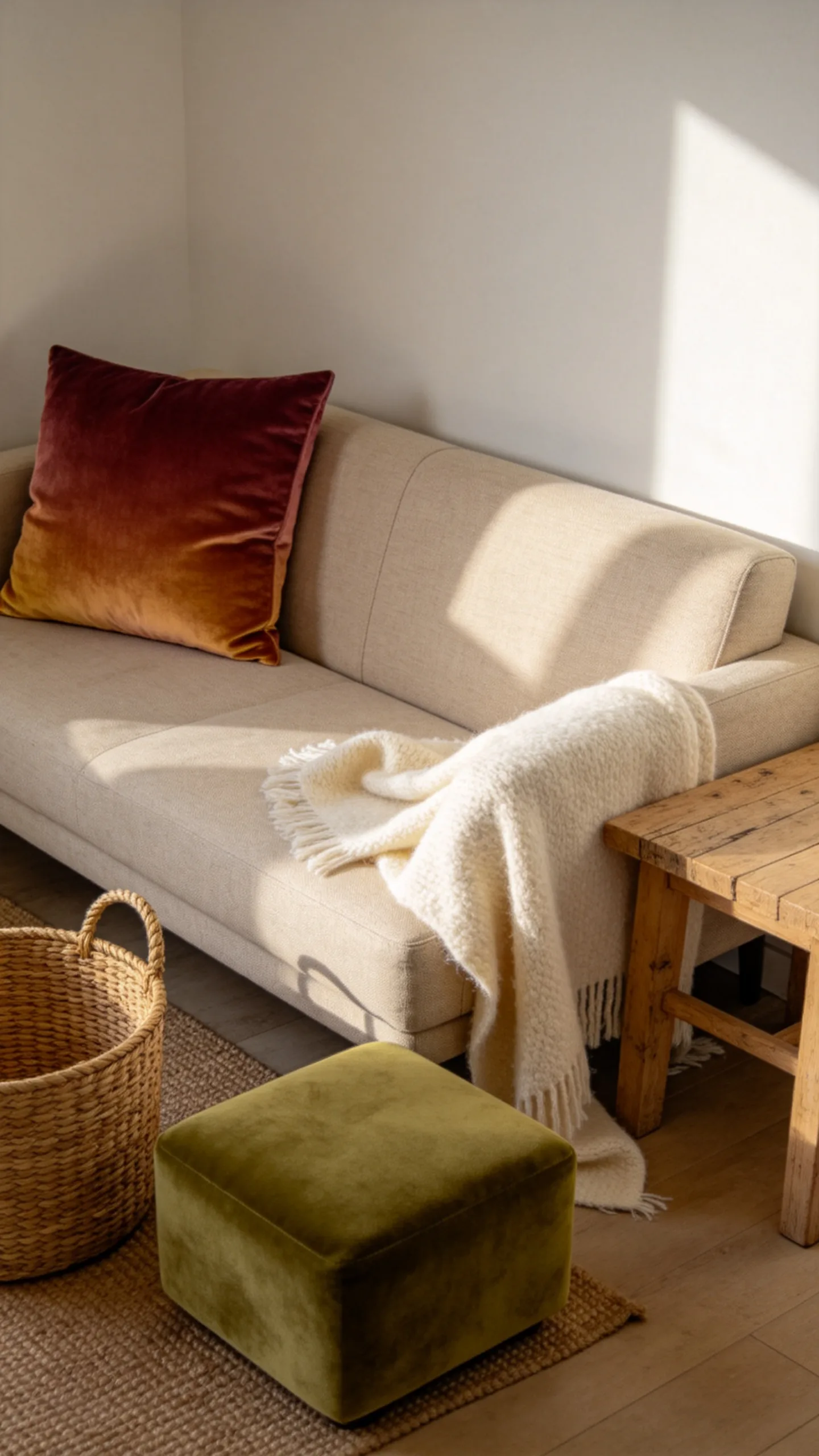 16. Use Velvet Accents for Seasonal Texture