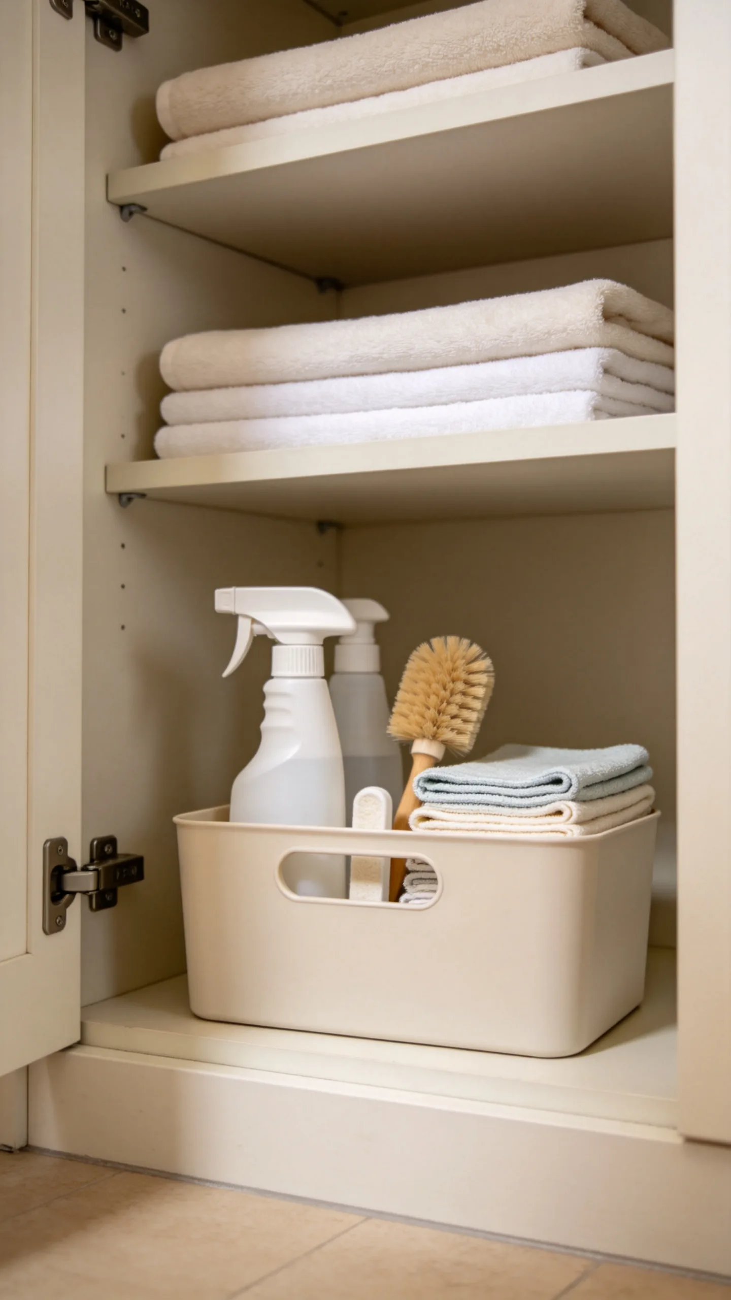 14. Corral Cleaning Supplies in a Handled Caddy