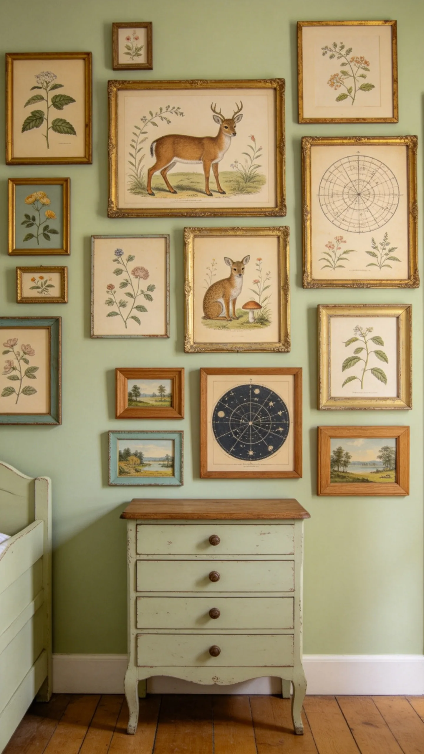 7. Frame an Illustrated Gallery Wall