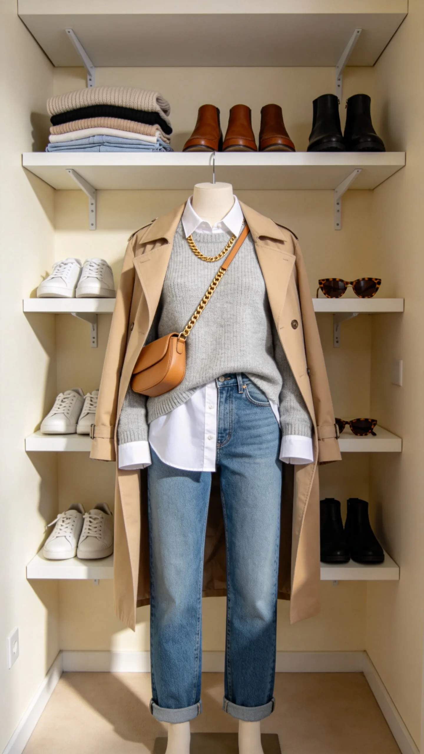 1. Floating Shelves for Very Small Closet Ideas