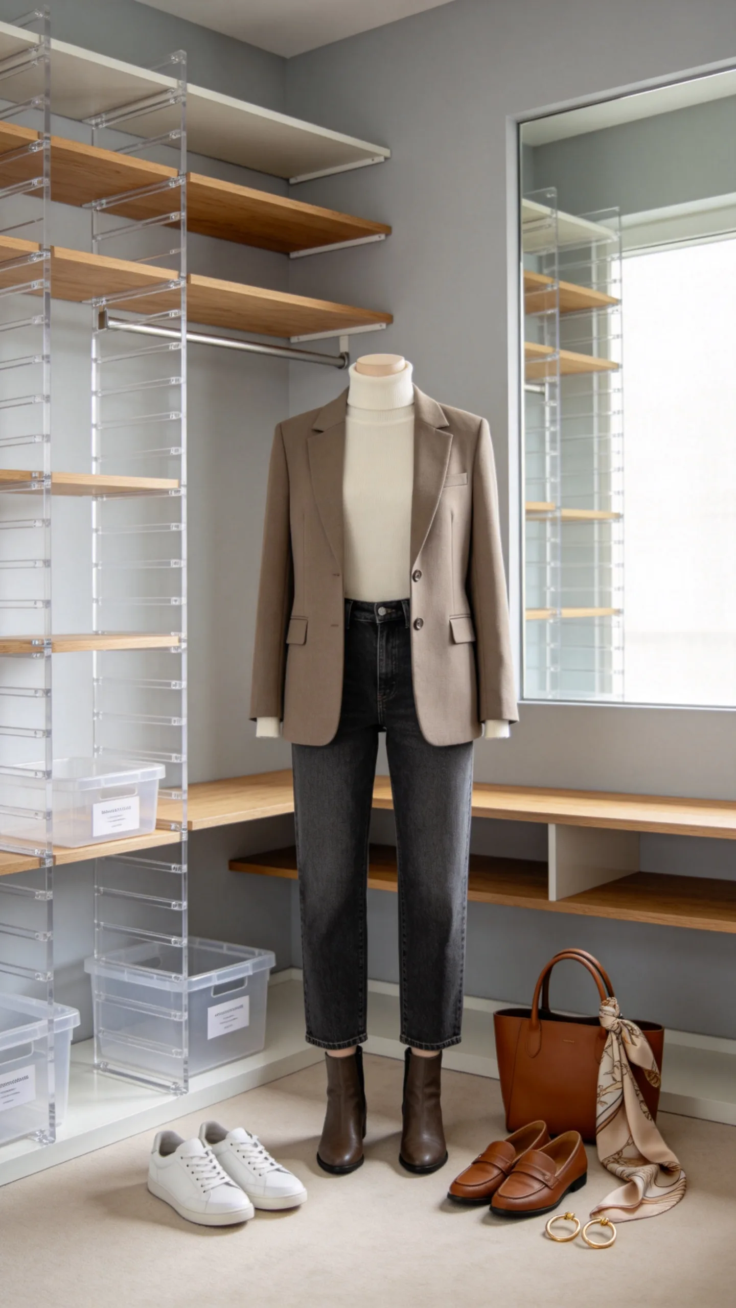 1. Modular Walk-In Closet Shelving for Vertical Storage