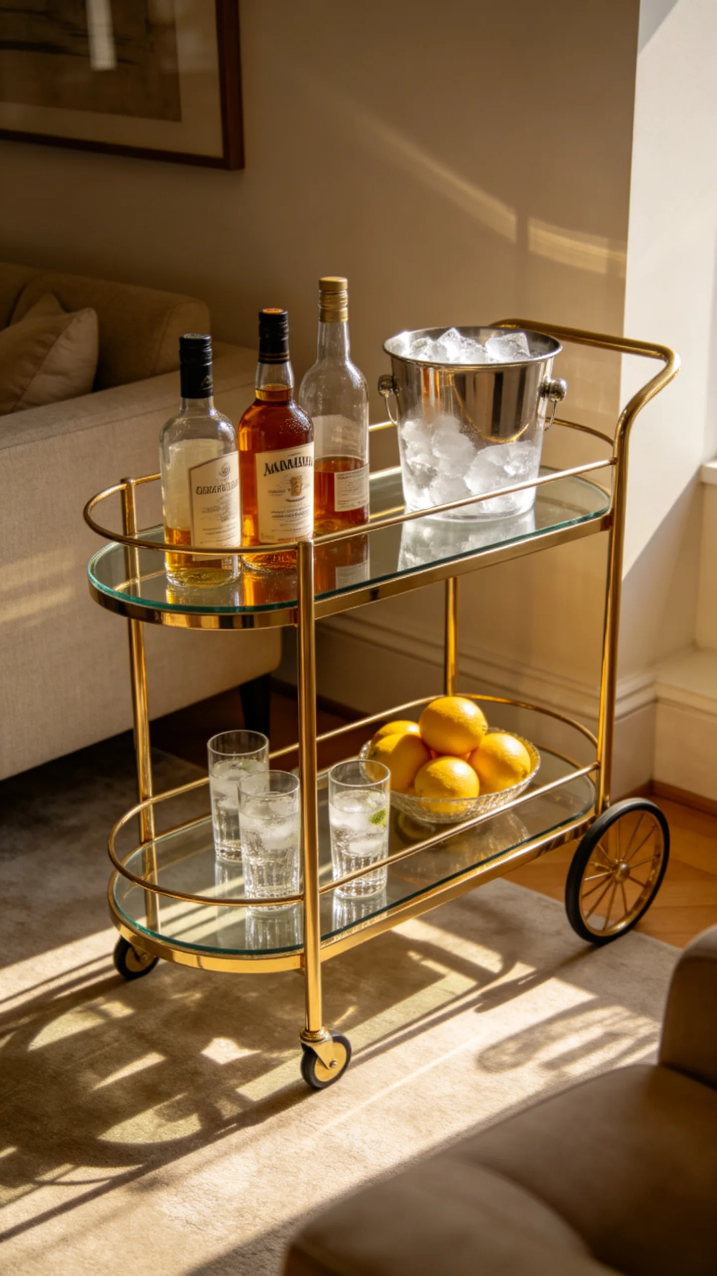 5. The Rolling Bar Cart in the Corner