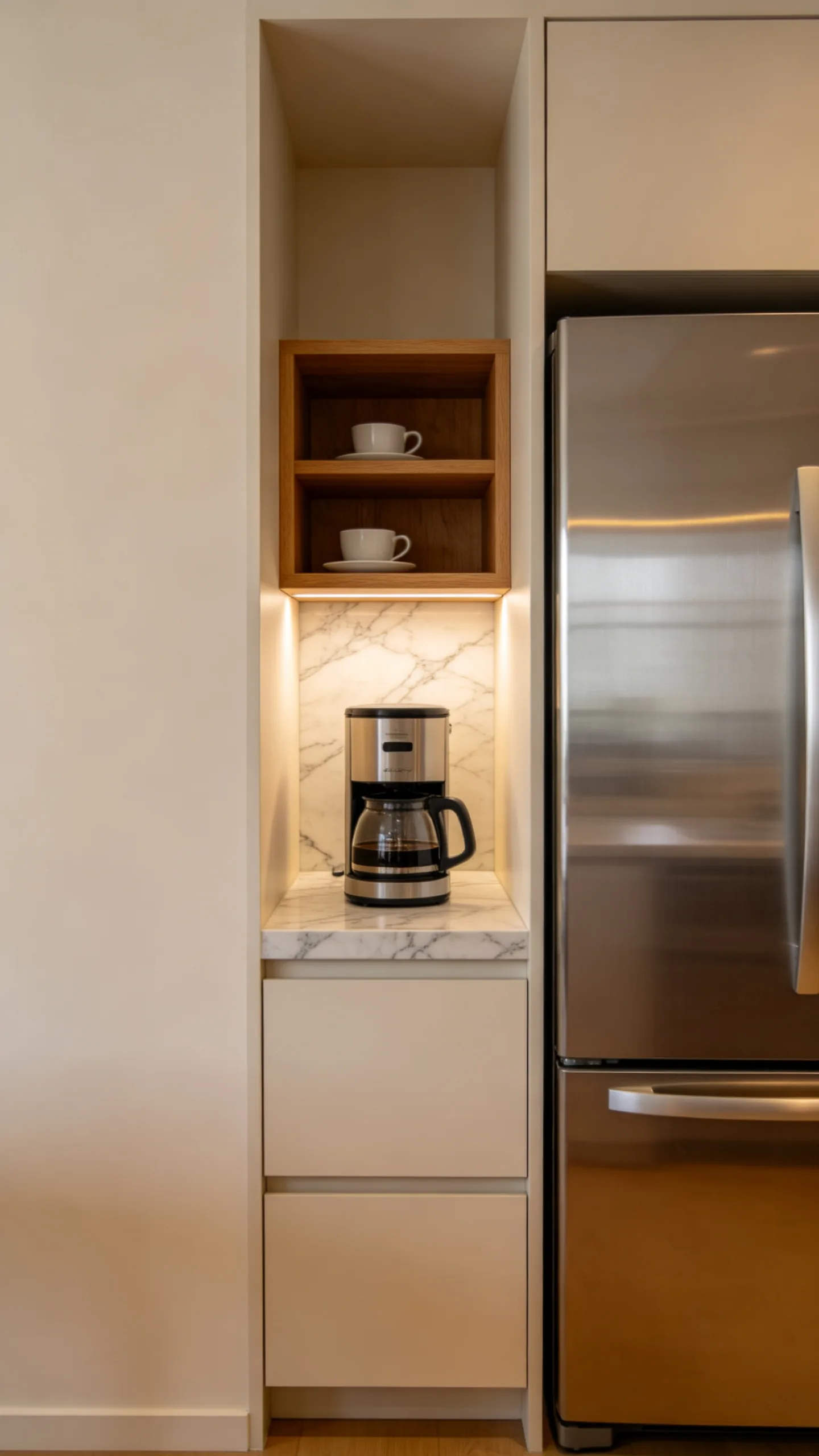 6. Built-in Nook Next to the Refrigerator