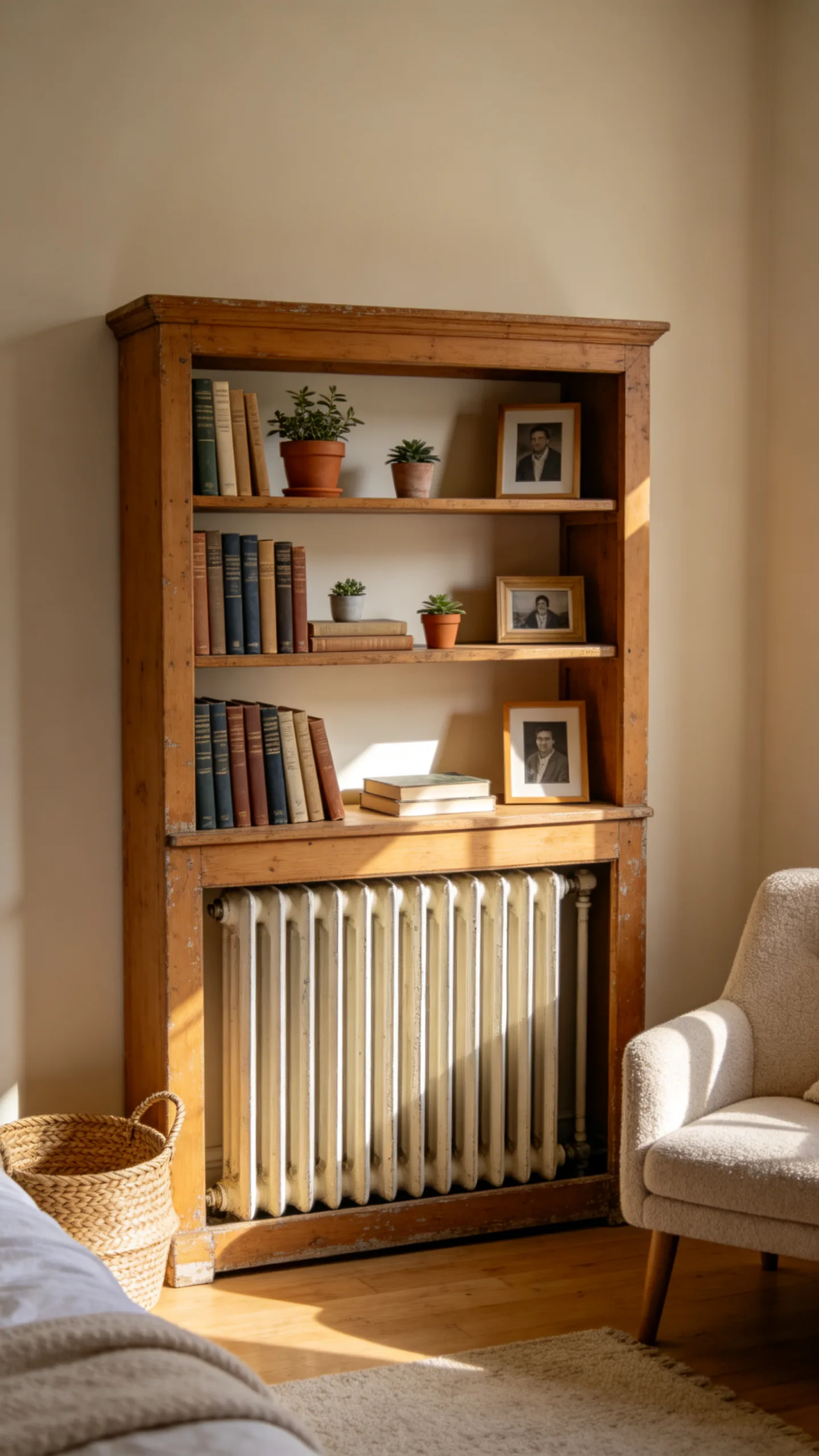 6. A Repurposed Radiator Cover Bookcase