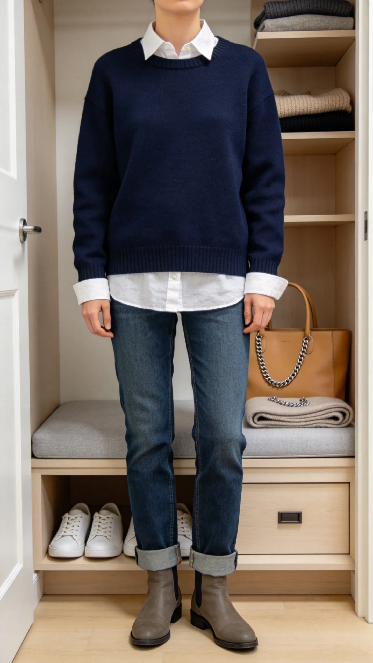 7. Built-In Bench for Small Entry Closet Ideas