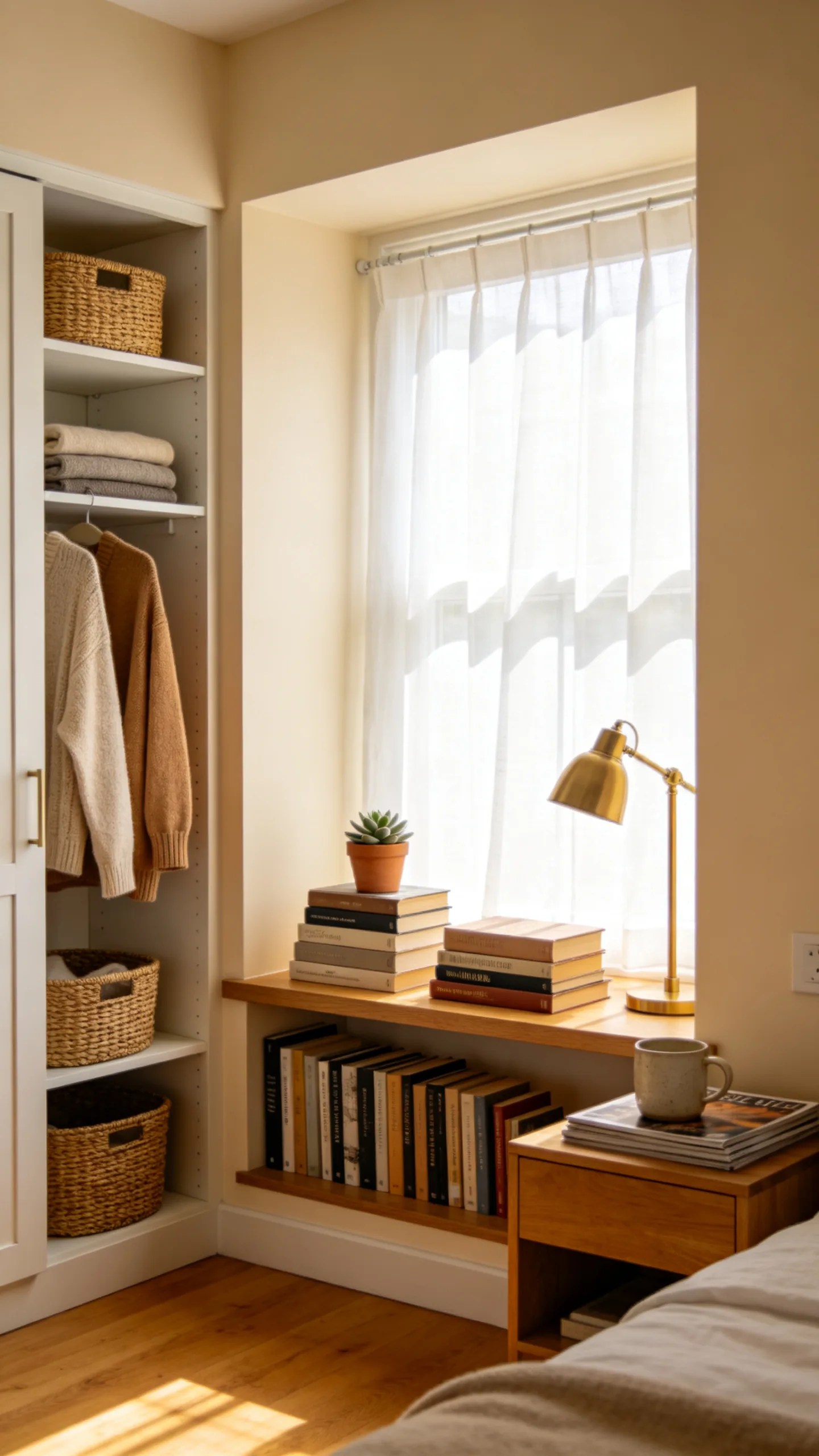 7. Deepened Window Sill Book Nooks