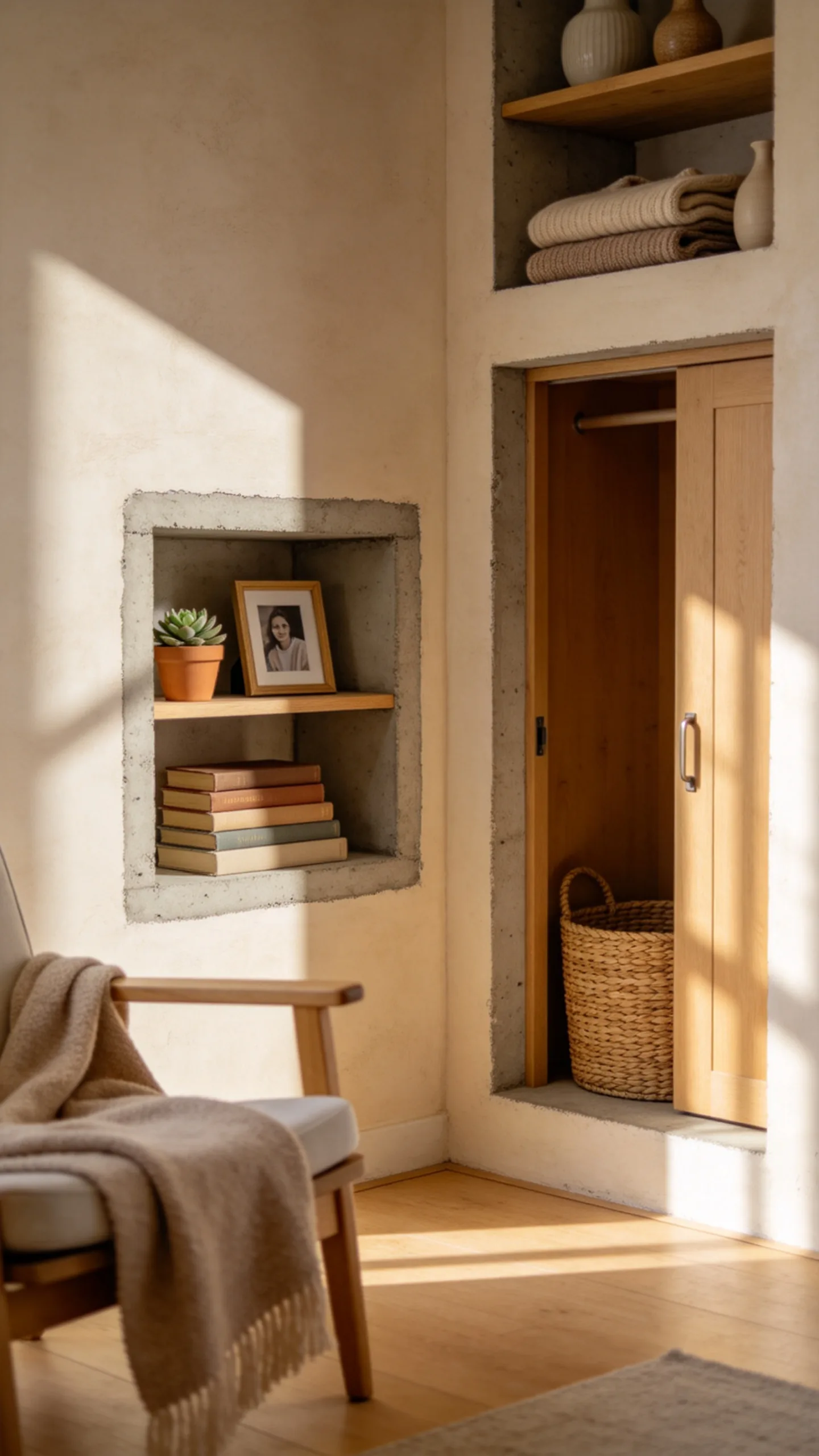 11. Built-In Drywall Corner Niches