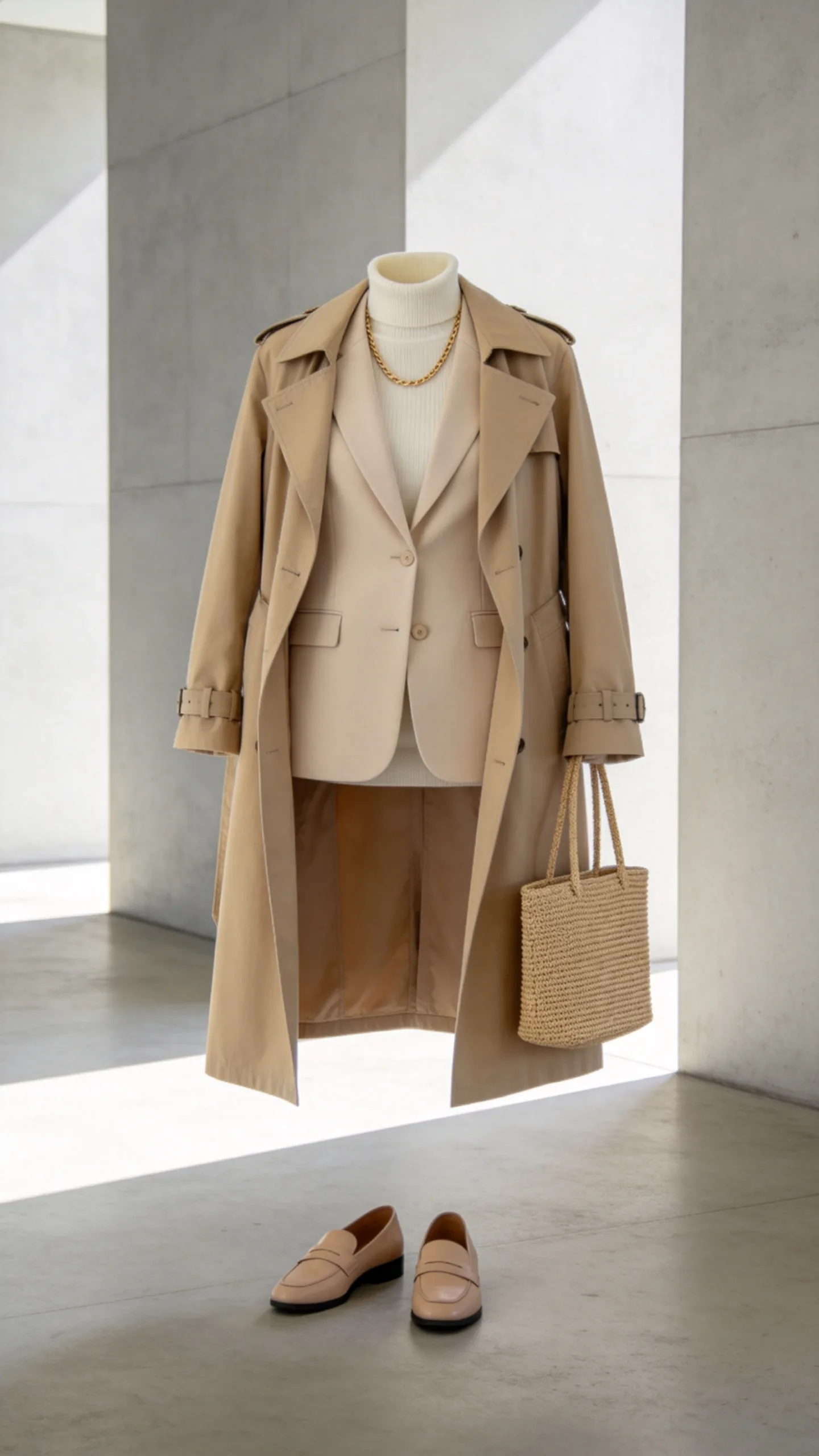 11. Monochromatic Paint and Light Styling for a Spacious Look