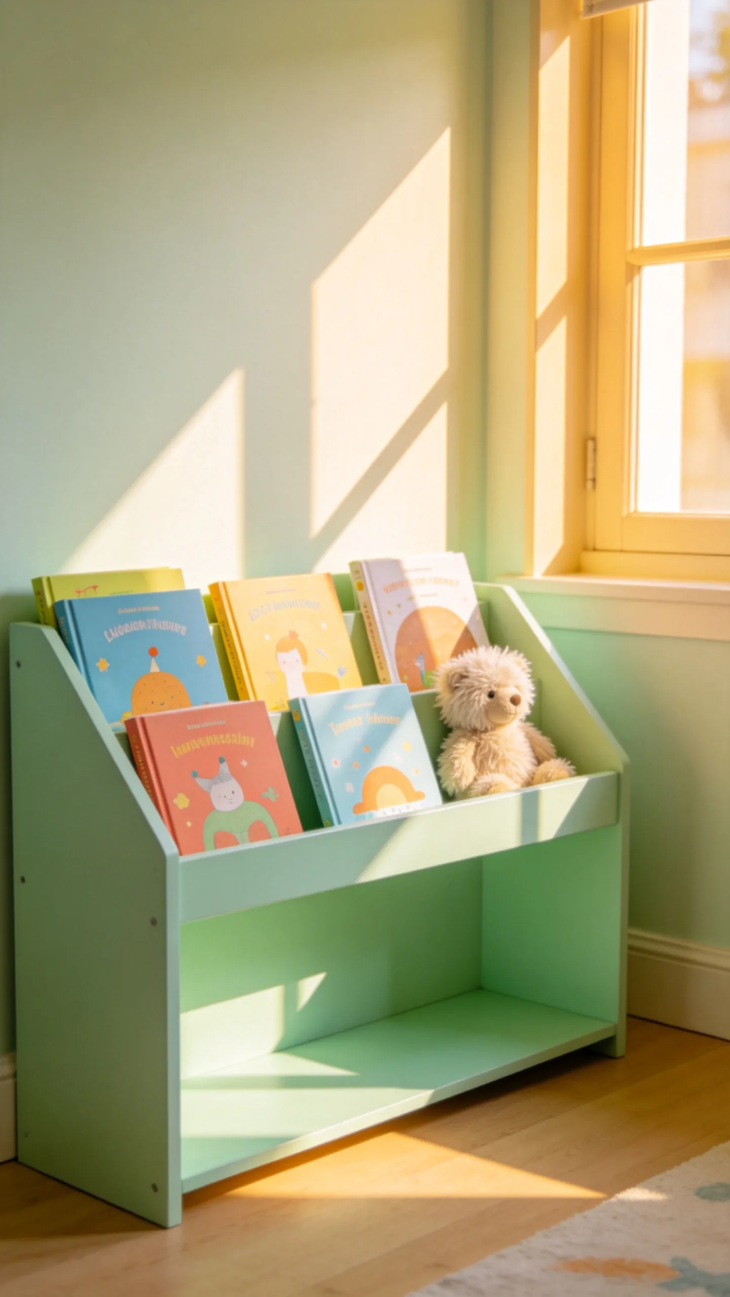 12. Colorful Painted Bookshelves for Nurseries