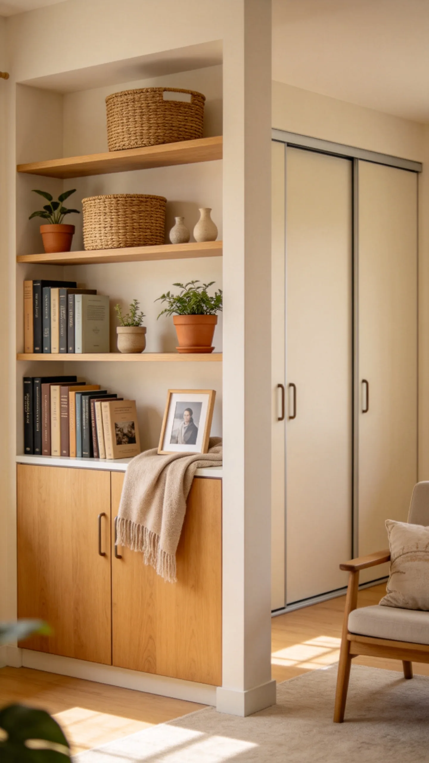 12. A Room Divider Half-Height Bookcase