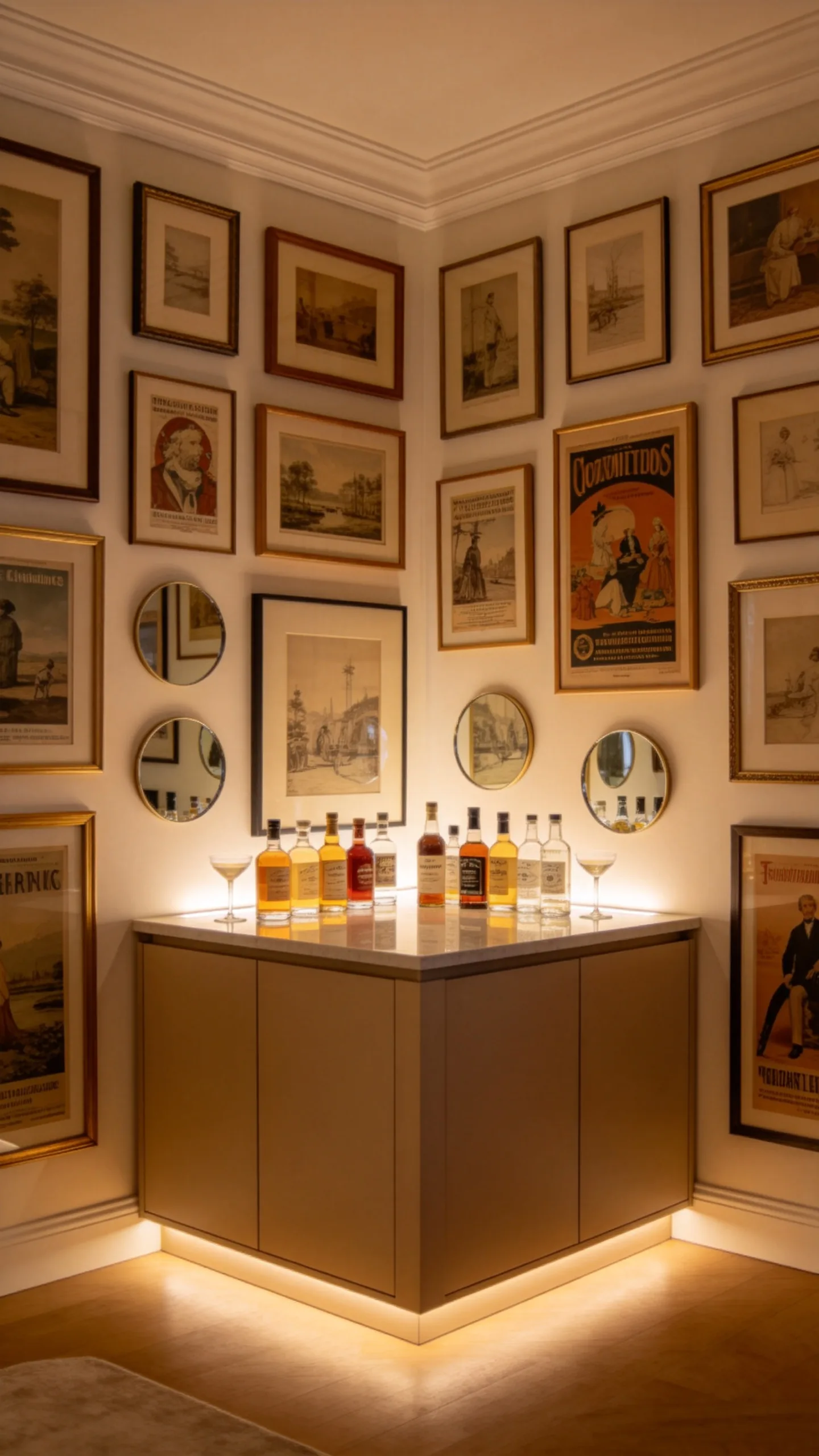 13. The Geometric Corner Gallery Wall