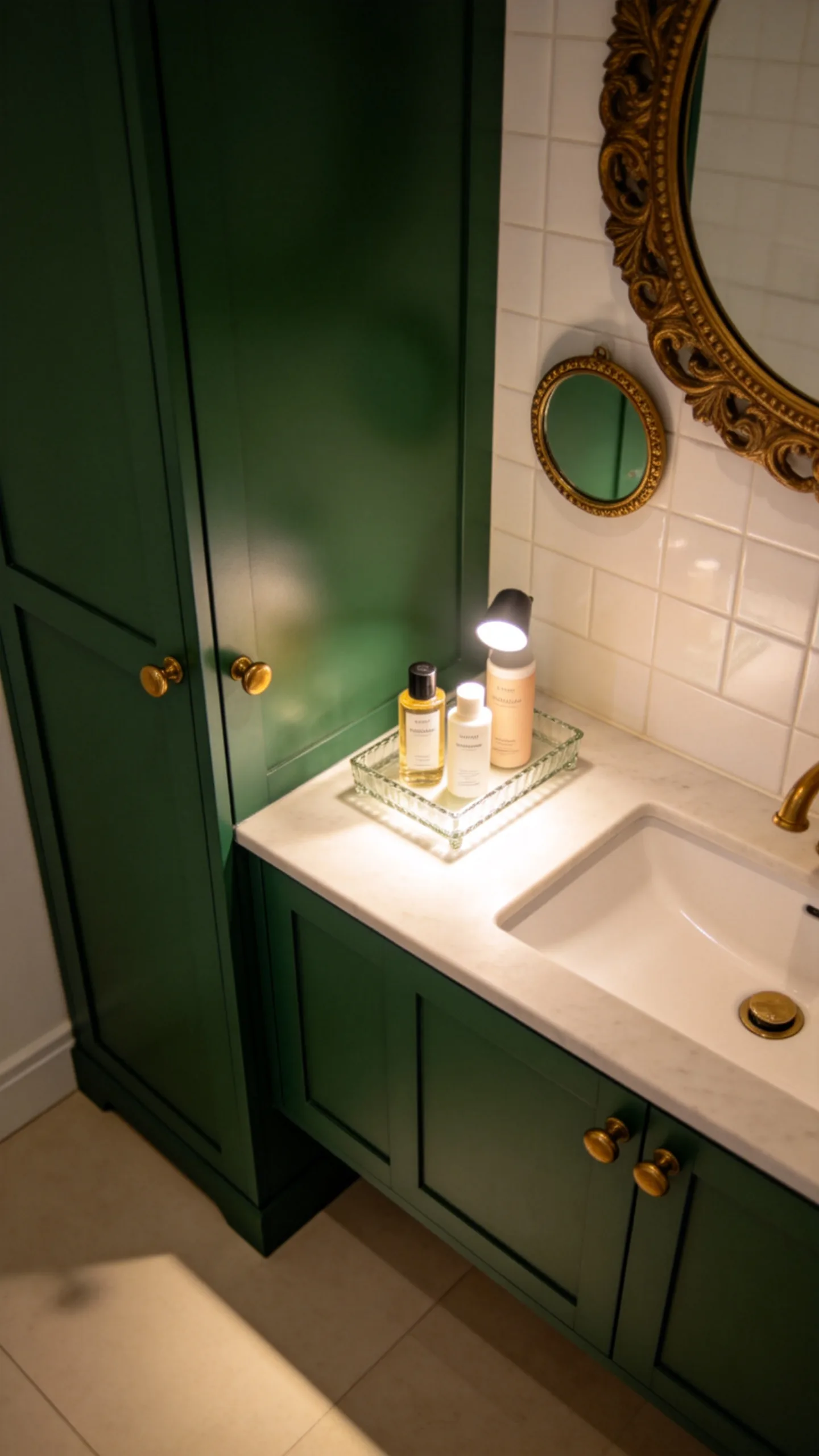 20. Create a Jewel-Tone Vanity Corner