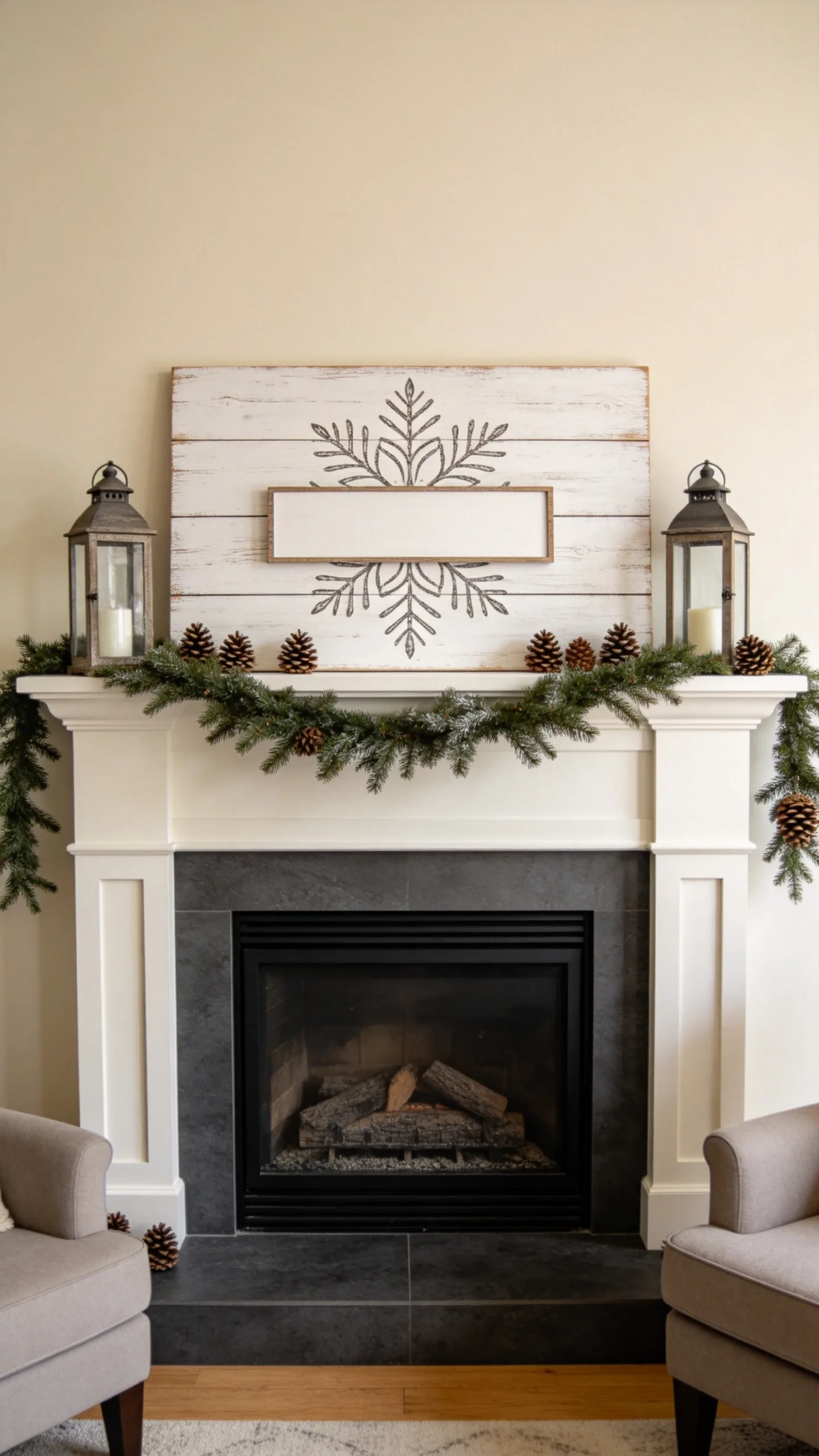 2. “Let It Snow” Mantel Sign