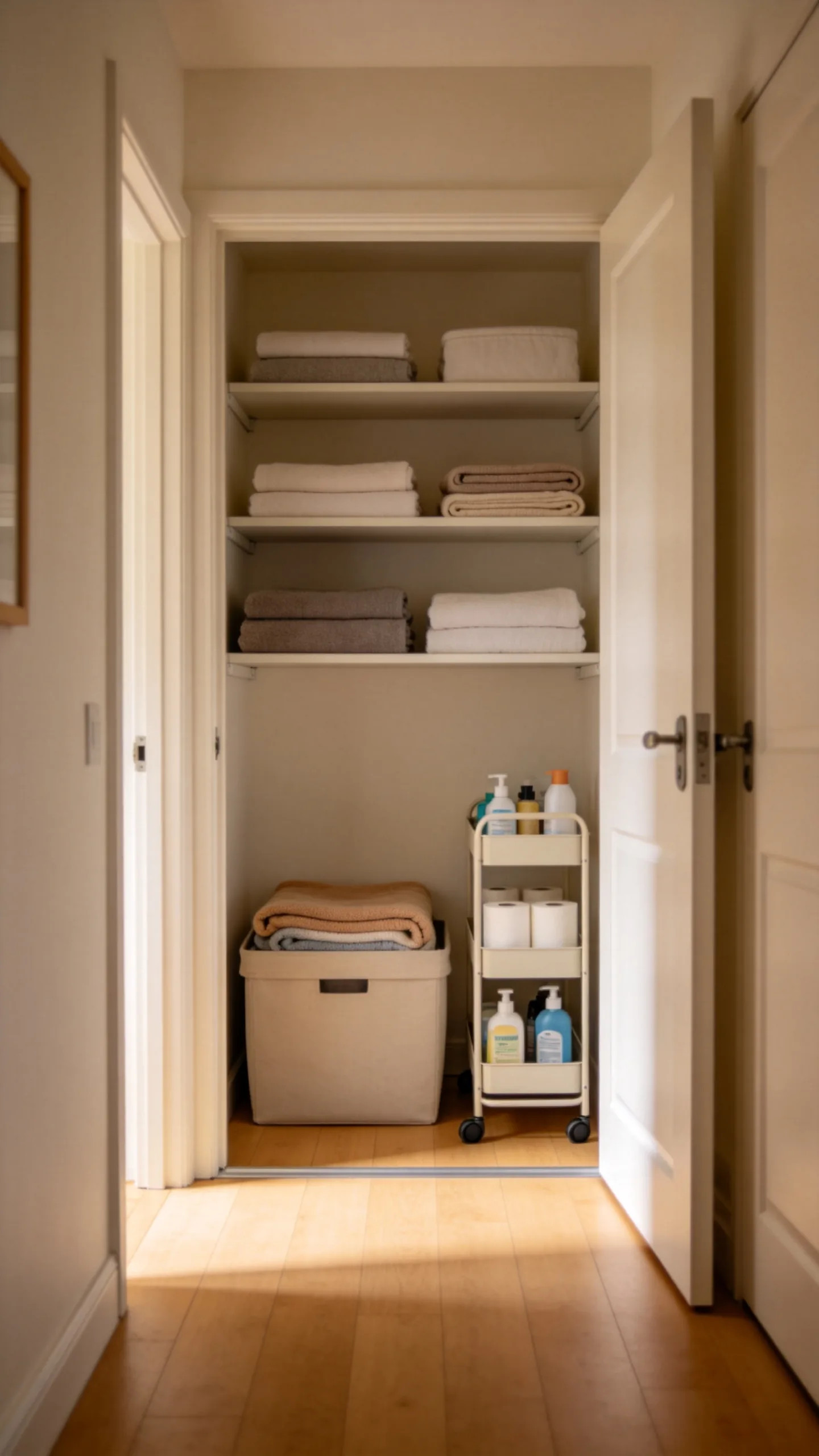 16. Turn the Closet Floor Into a Storage Zone