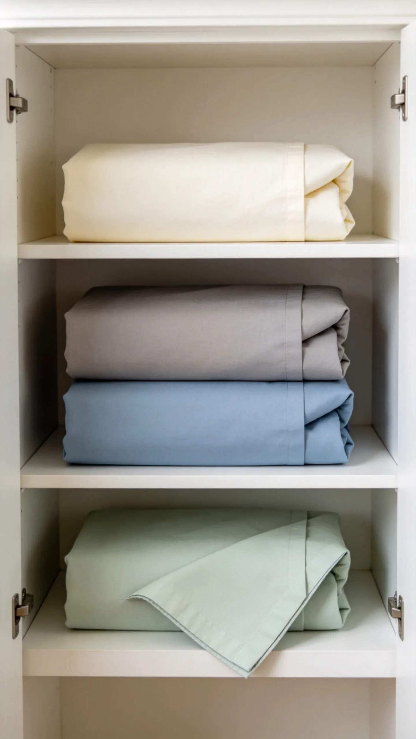 1. Group Sheet Sets Inside Their Pillowcases