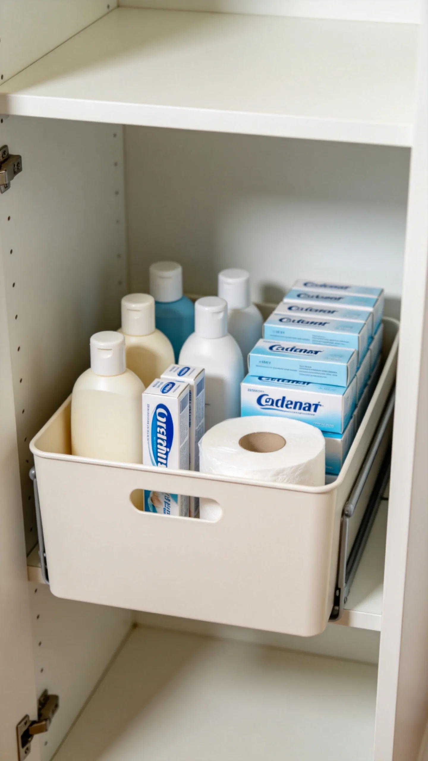 8. Create a Backstock Bin for Extra Toiletries