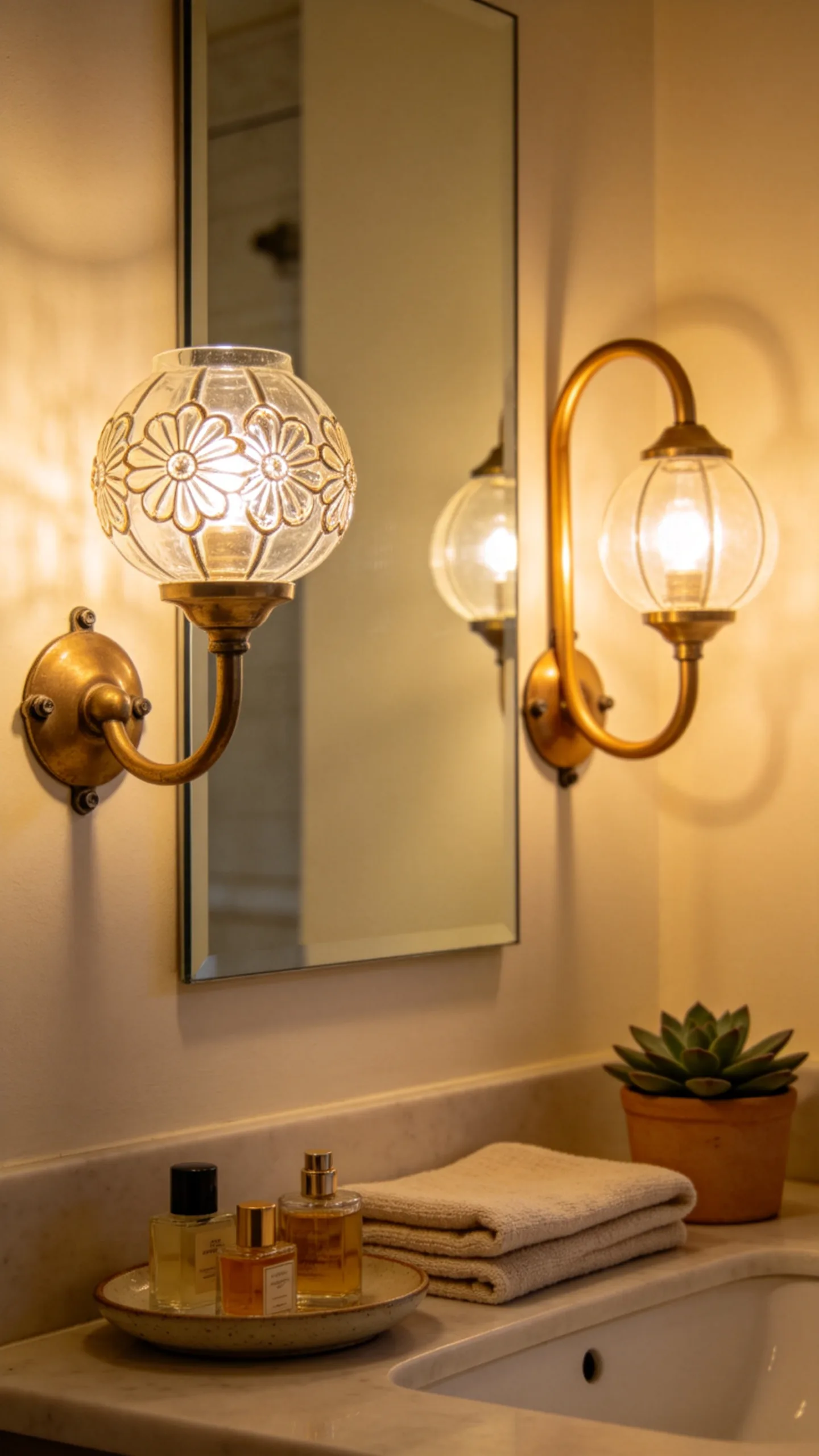 8. Use Mismatched Vintage-Style Wall Sconces