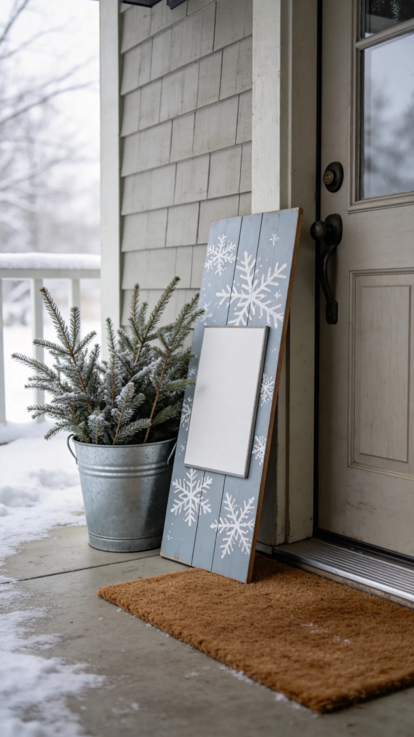 6. “Baby, It’s Cold Outside” Porch Sign